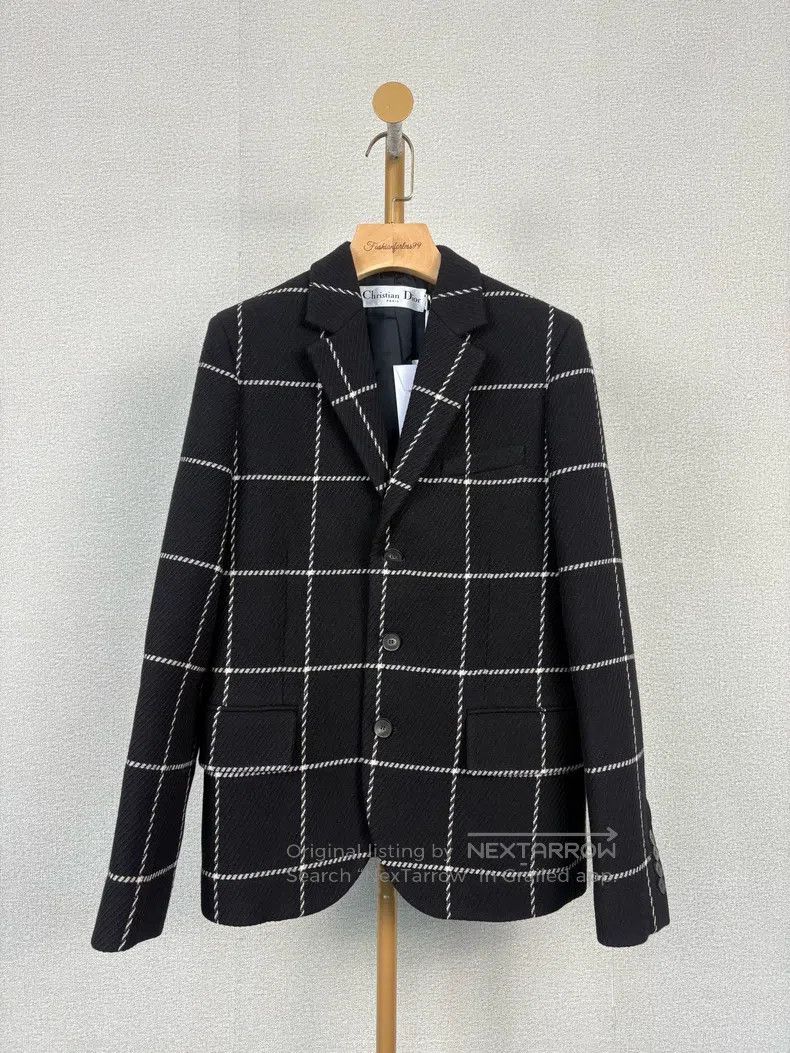 Dior Dior Woollen black plaid suit jacket Size XS / US 0-2 / IT 36-38 - 1 Thumbnail