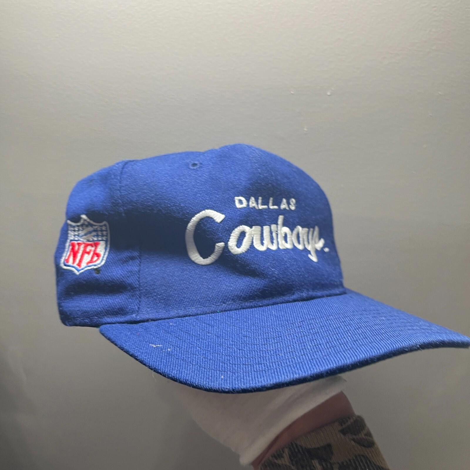 Vintage 90s Dallas Cowboys NFL Script Snapback Hat