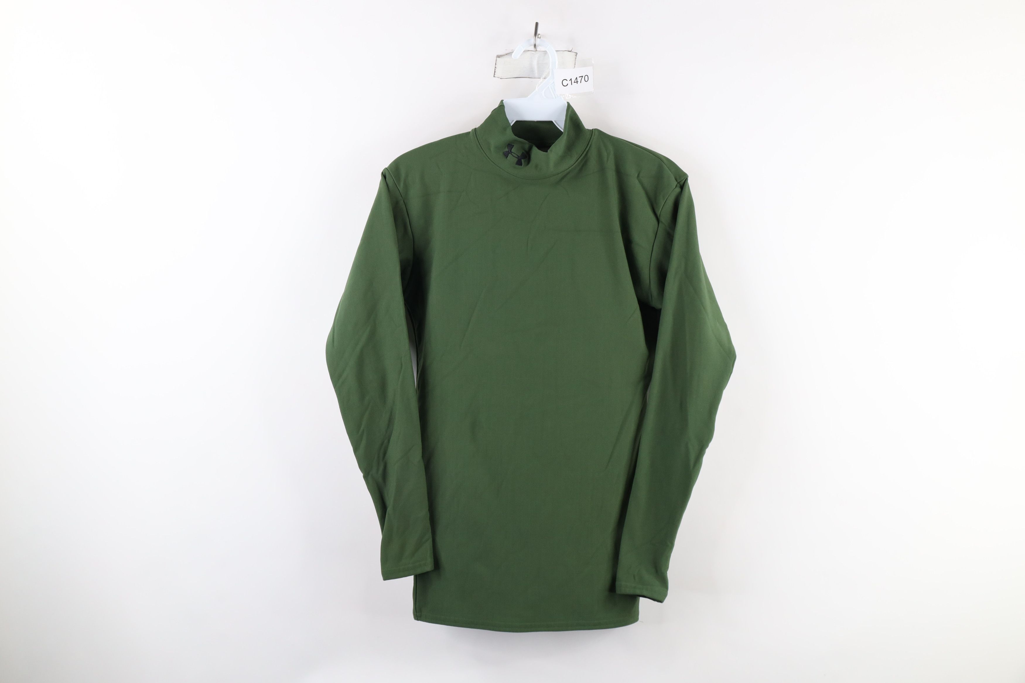 Under Armour × Vintage Under Armour Compression Mock Neck Training T-Shirt Green Size US M / EU 48-50 / 2 - 1 Thumbnail