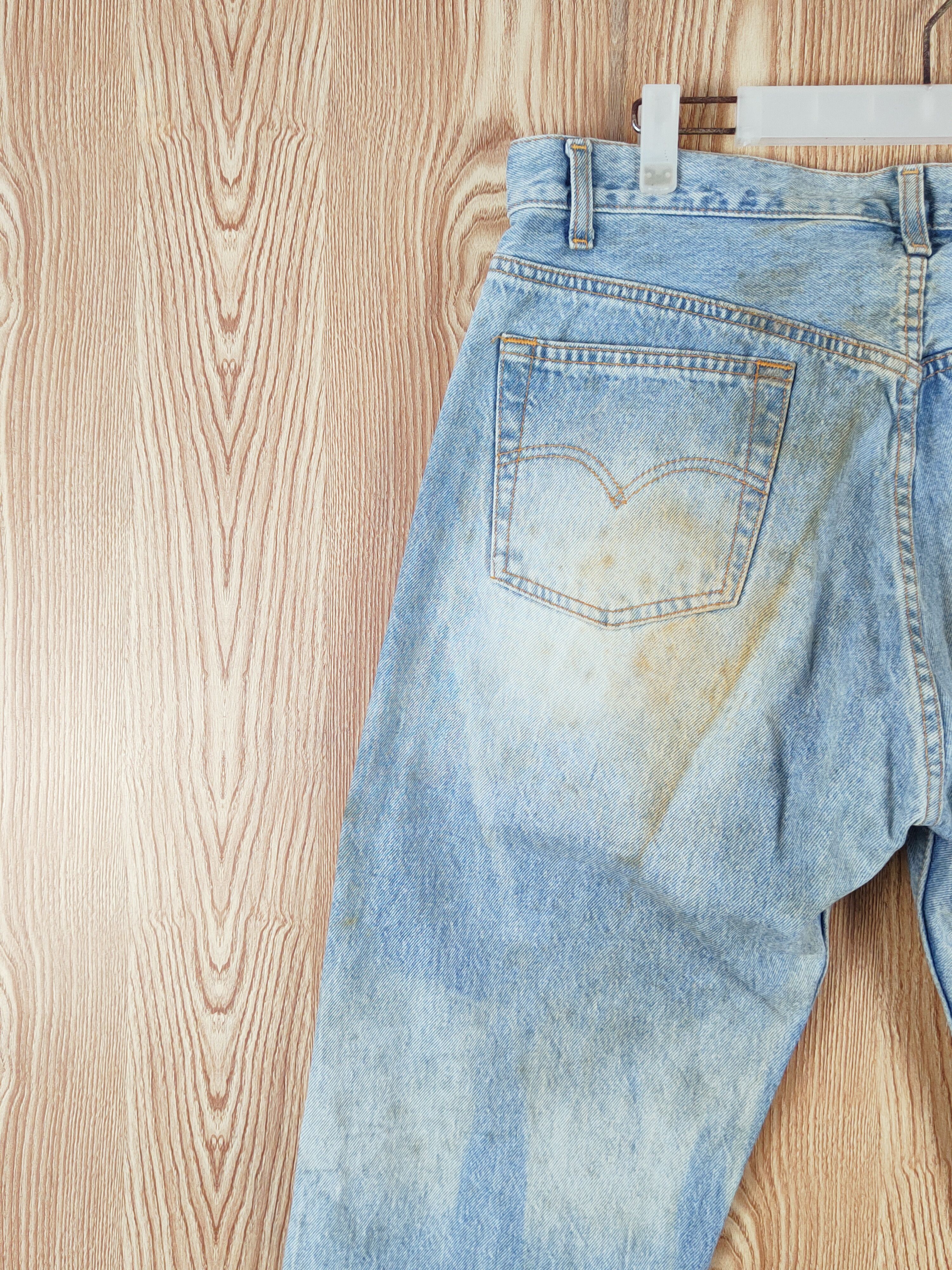 Levi's Levi's Blue Faded vintage Distressed Ripped Jeans #W703 Size US 35 - 8 Thumbnail