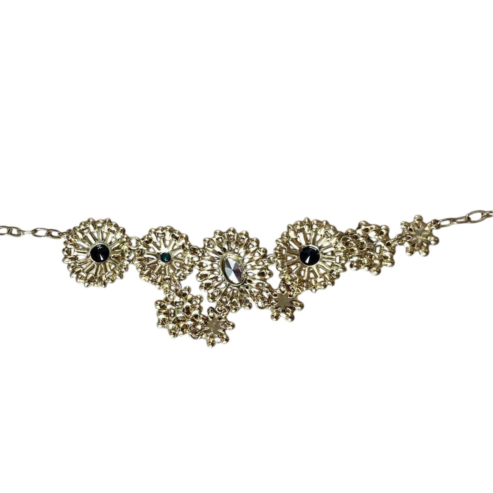 J.Crew J. Crew HTF Statement Cluster Medallion Gold Tone Necklace Size ONE SIZE - 6 Thumbnail