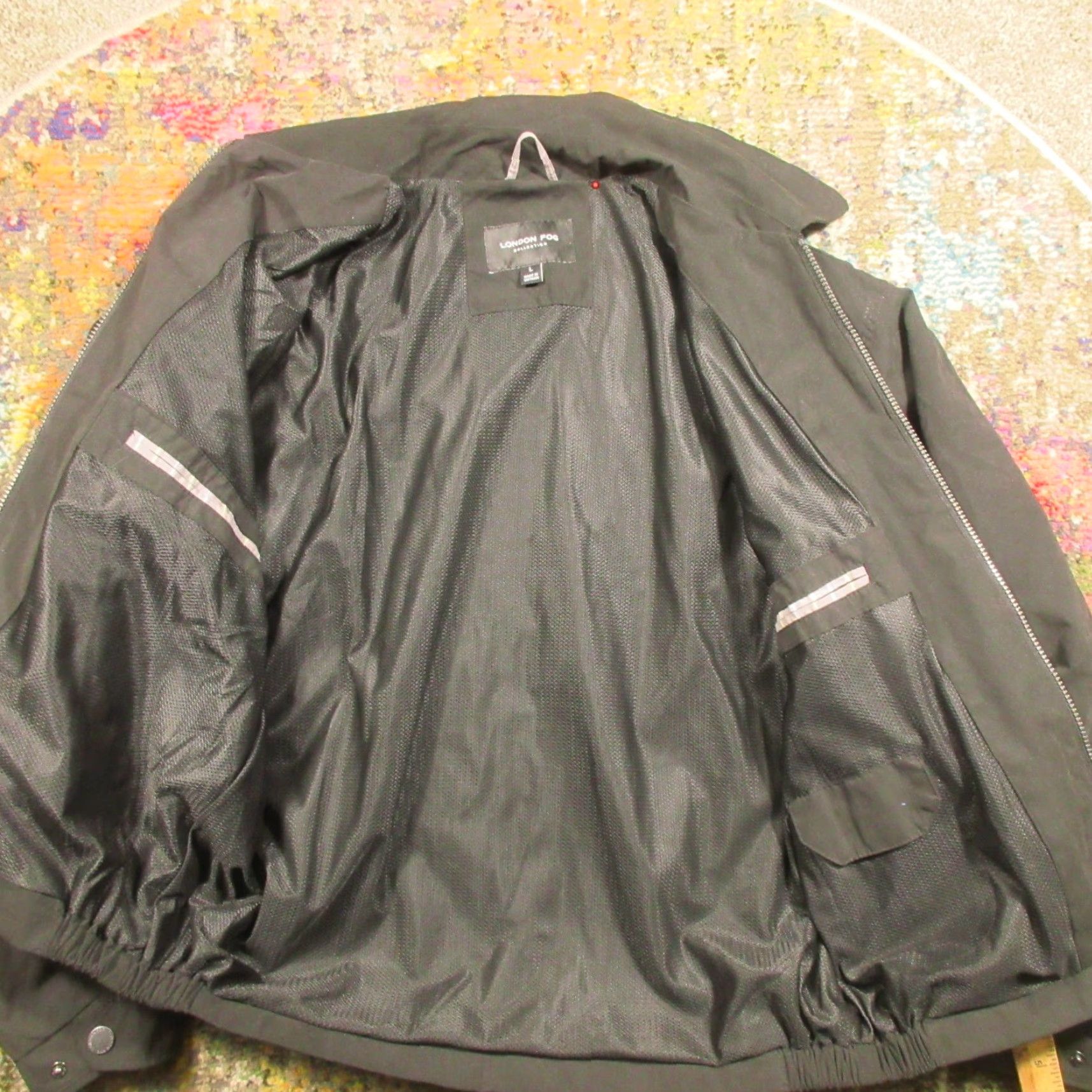 London Fog London Fog Lightweight Golf Jacket Bomber Men's Large Black Lined EUC Size US L / EU 52-54 / 3 - 4 Thumbnail