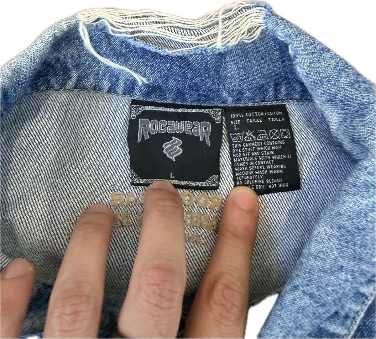 Rocawear Vintage Rocawear Heavy Denim Jacket Size US L / EU 52-54 / 3 - 3 Thumbnail
