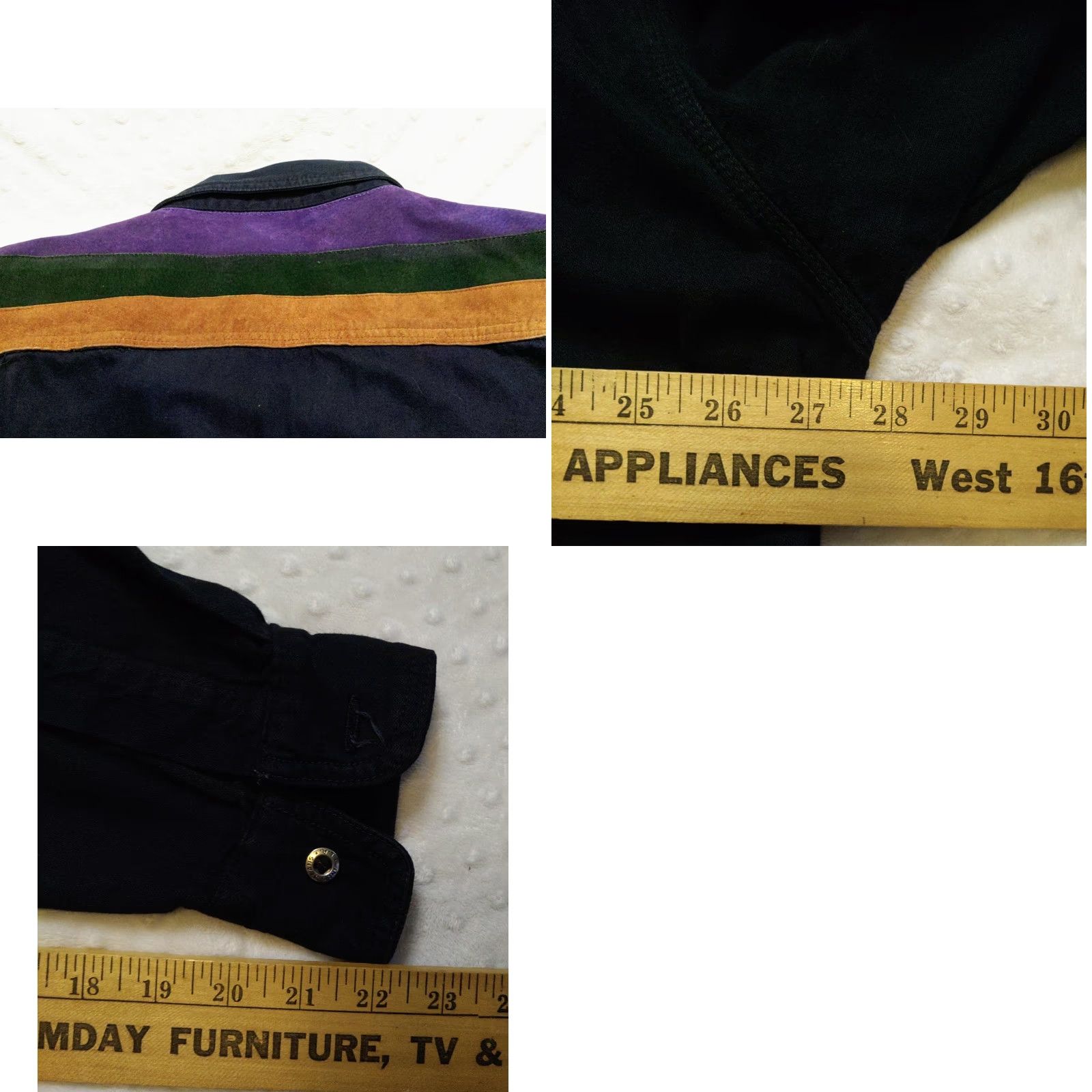 JNCO VINTAGE JNCO Shirt Los Angeles Button-Up Long Sleeve Black XL Mens Knit Cotton Polyester Striped Angel Pattern Collar Button-Down Size US XL / EU 56 / 4 - 8 Thumbnail