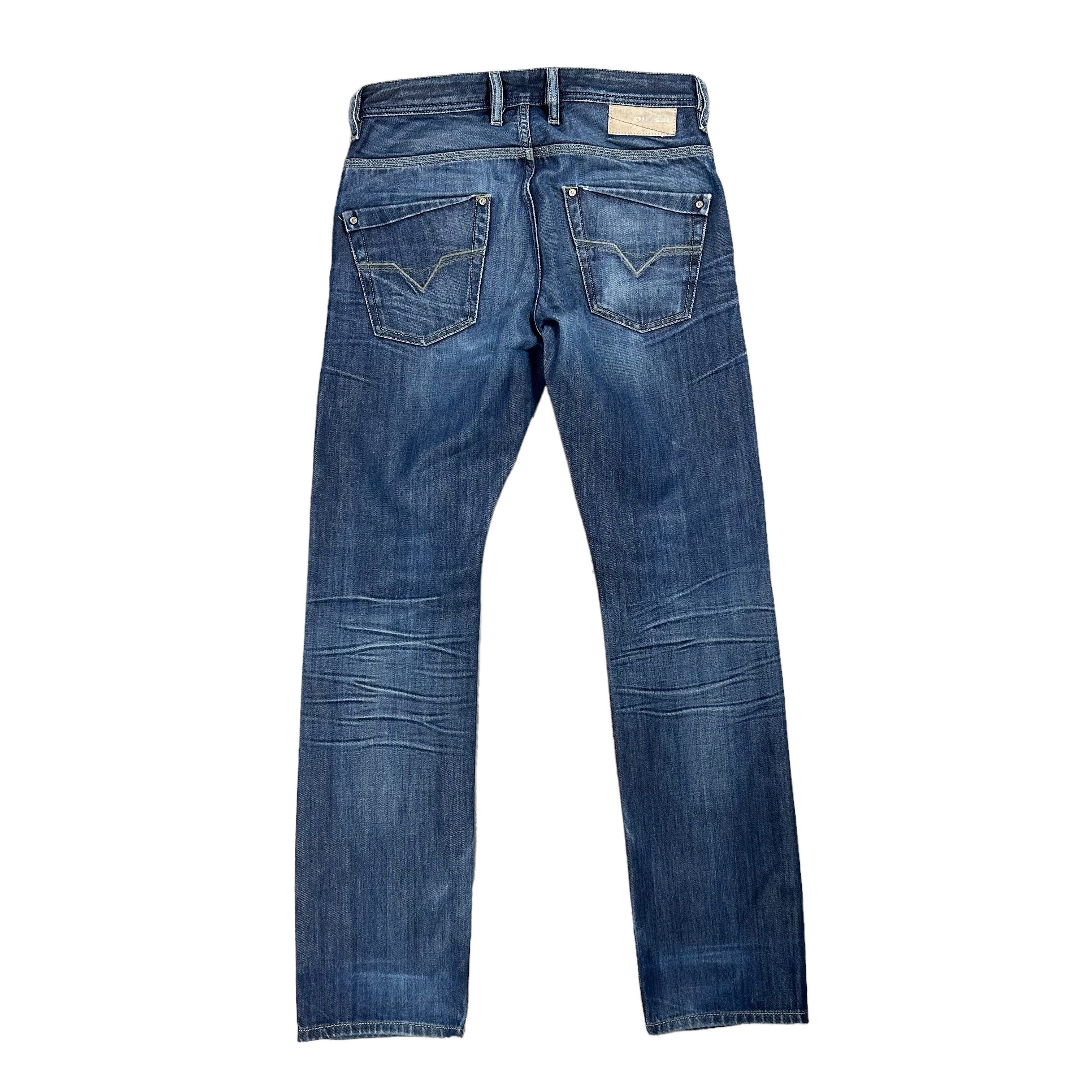 Diesel Diesel Krooley Men's Slim Straight Blue Denim Jeans W29L32 Size US 29 - 2 Thumbnail