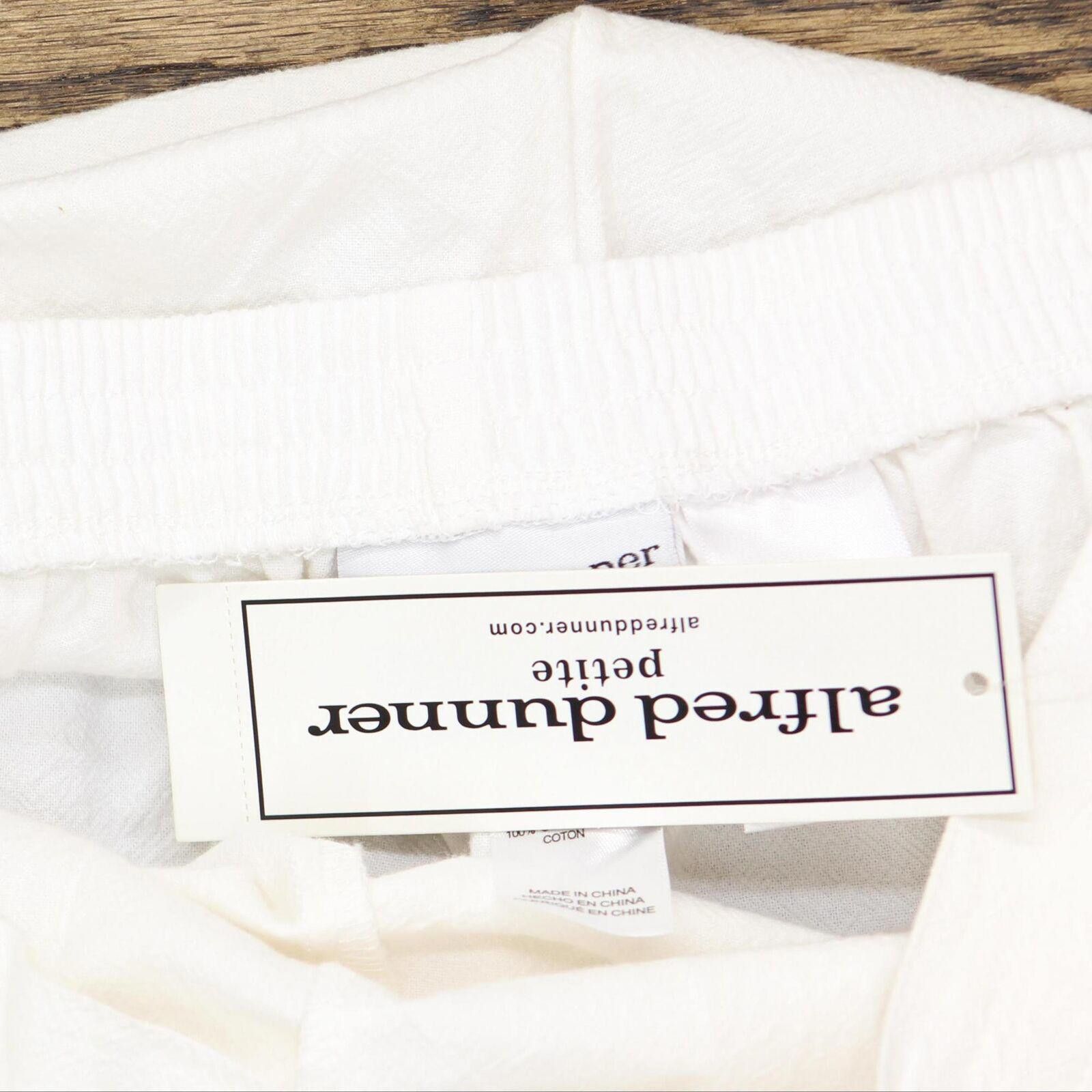 Designer NWT Alfred Dunner Womens Strap Capri Pants 23902TR 16P White Size 38" / US 16 / IT 52 - 3 Thumbnail