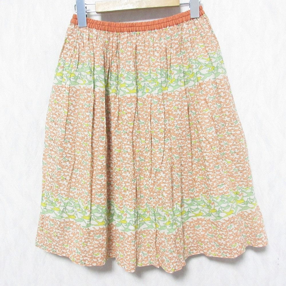 Other Sally Scott Bird Print Cotton Linen Skirt Cotton Skirts DUTY FREE for USA