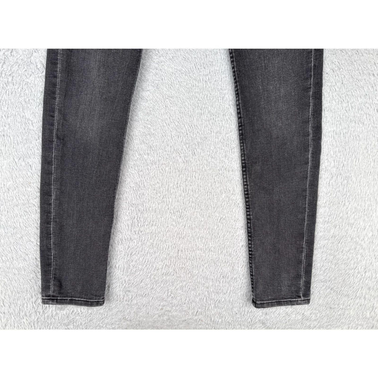 H&M H&M Divided Jeans Womens Skinny Black Mid Rise 24x29 Cotton Blend Denim 5-Pocket Stretch Distressed 2 Regular Jeans Mens Womens Boys Girls Size 26" / US 2 / IT 38 - 2 Thumbnail
