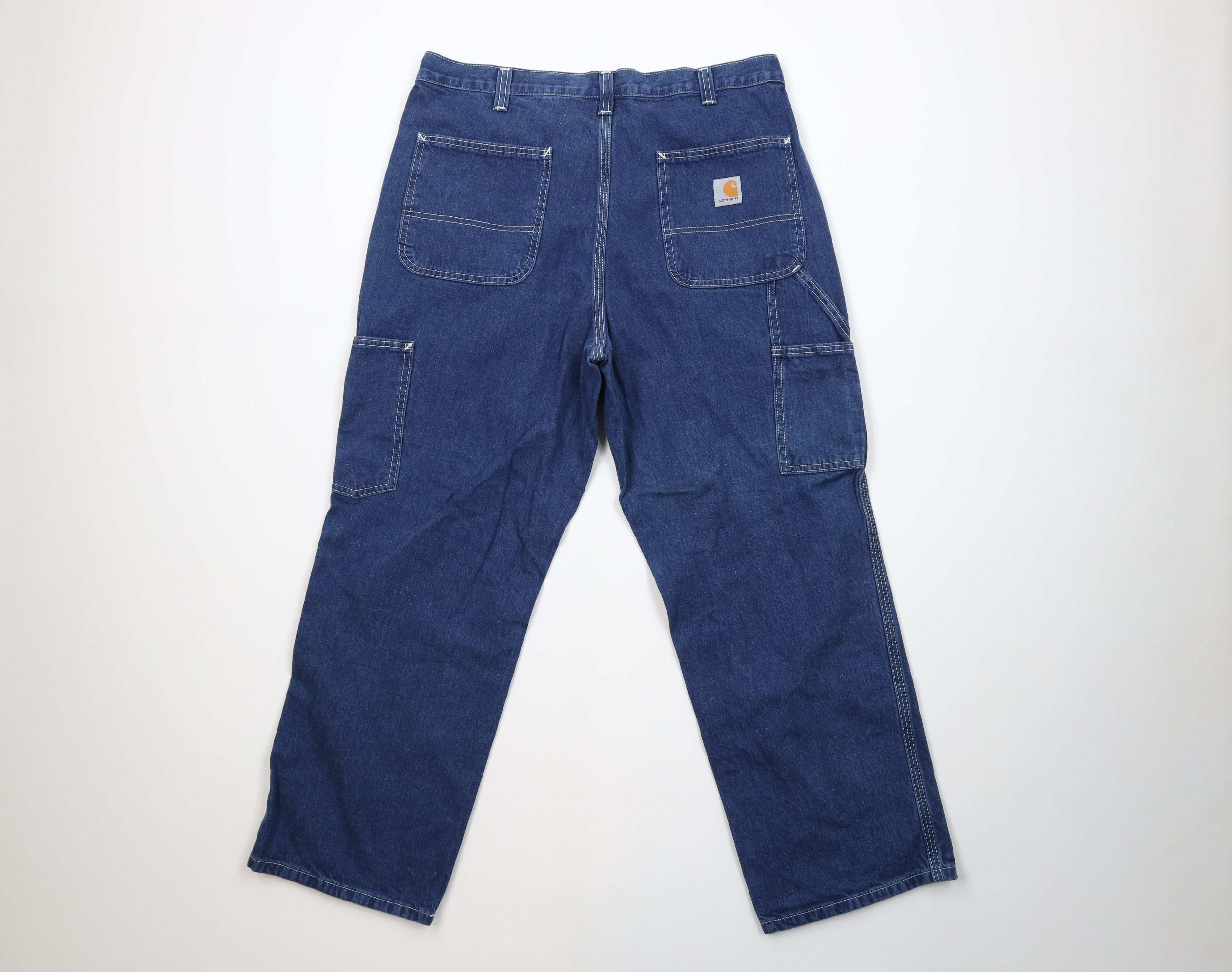 Carhartt Vintage Y2K Carhartt Wide Leg Dungaree Denim Jeans Cotton Size US 34 / EU 50 - 8 Thumbnail