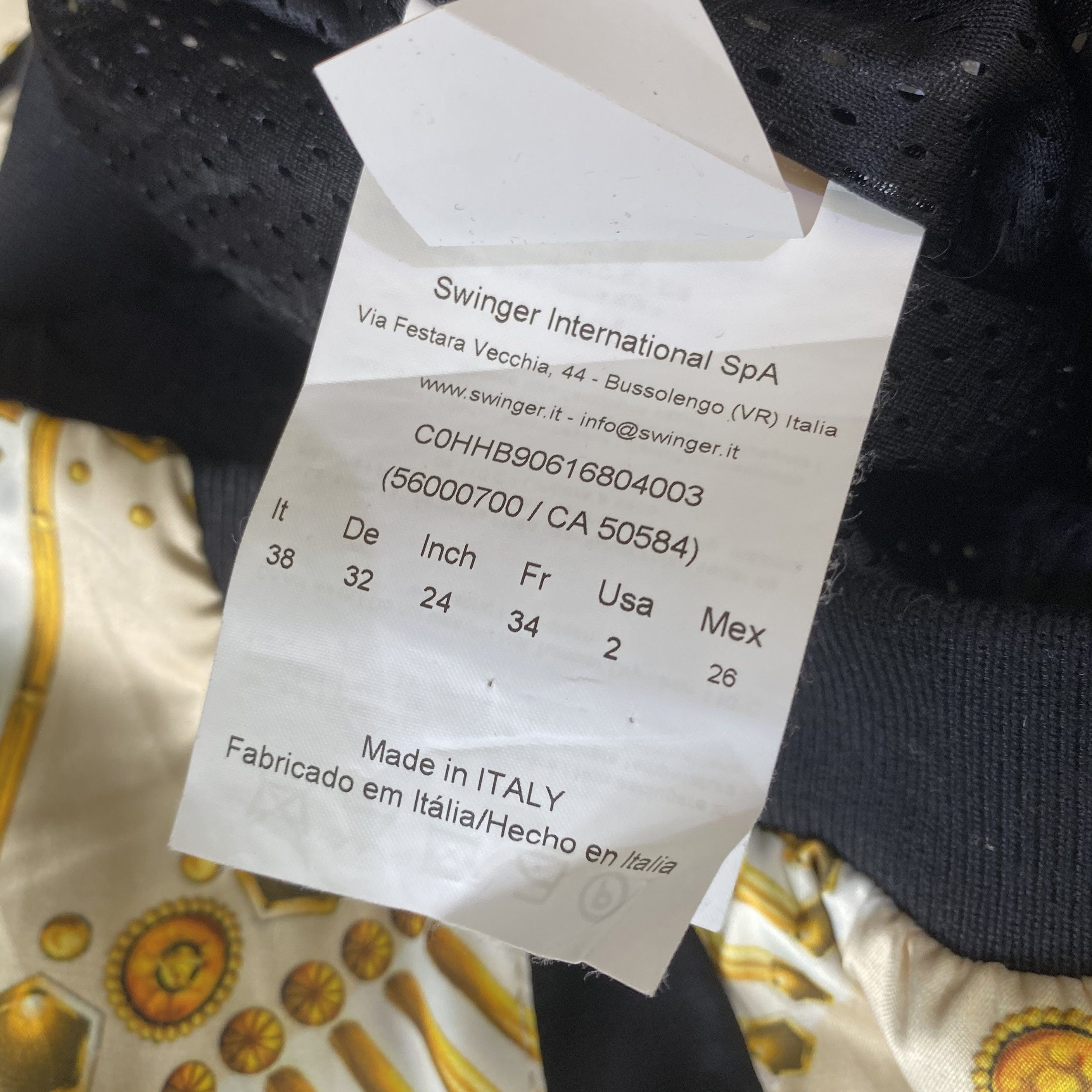 Versace White Gold Black Baroque Printed Bomber Jacket Size XS / US 0-2 / IT 36-38 - 13 Thumbnail