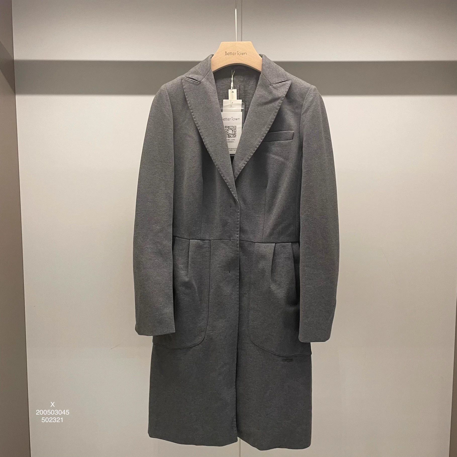 Brunello Cucinelli BC gray cotton long coat Size M / US 6-8 / IT 42-44 - 1 Thumbnail