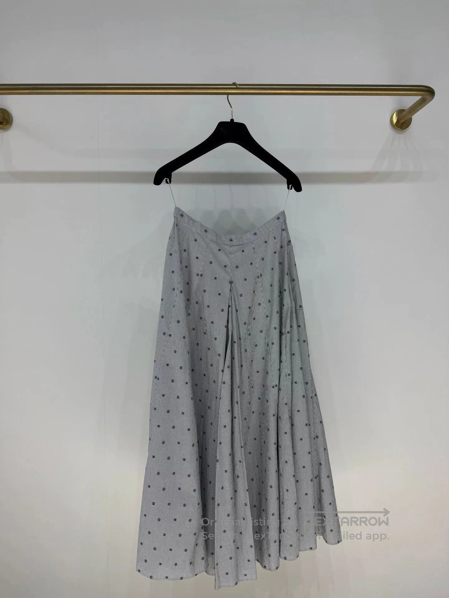 Chanel Chanel 22S Polka Dot Stripe Skirt. Size US 36 / EU 52 - 2 Thumbnail