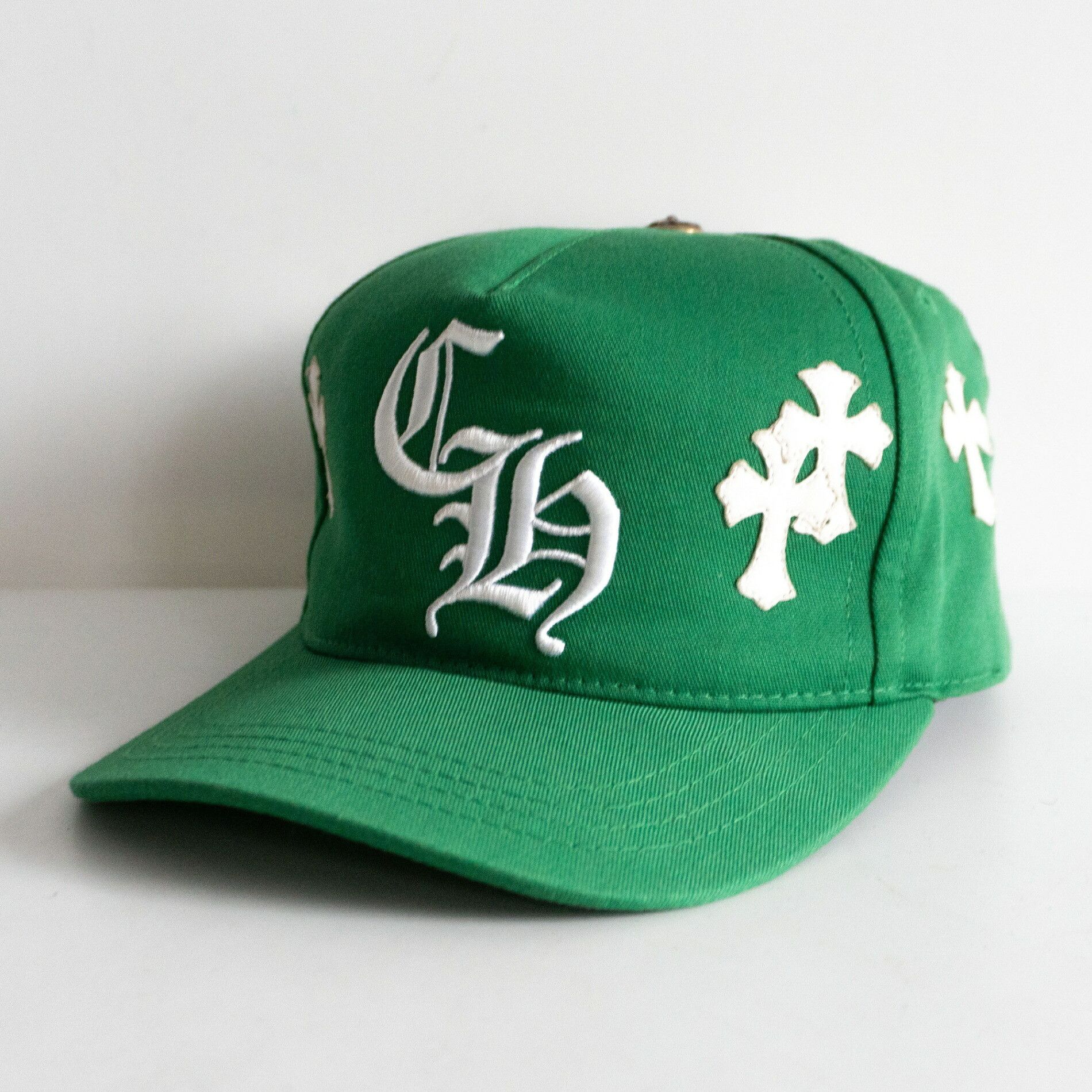 Chrome Hearts Gas station triple cross embroidered hat 'olive
