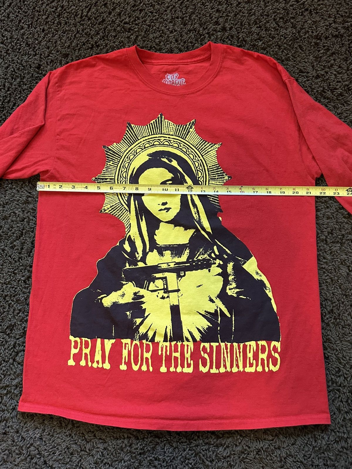 City Morgue RARE 2018 City Morgue Pray For The Sinners Red LS Shirt L Size US L / EU 52-54 / 3 - 2 Thumbnail