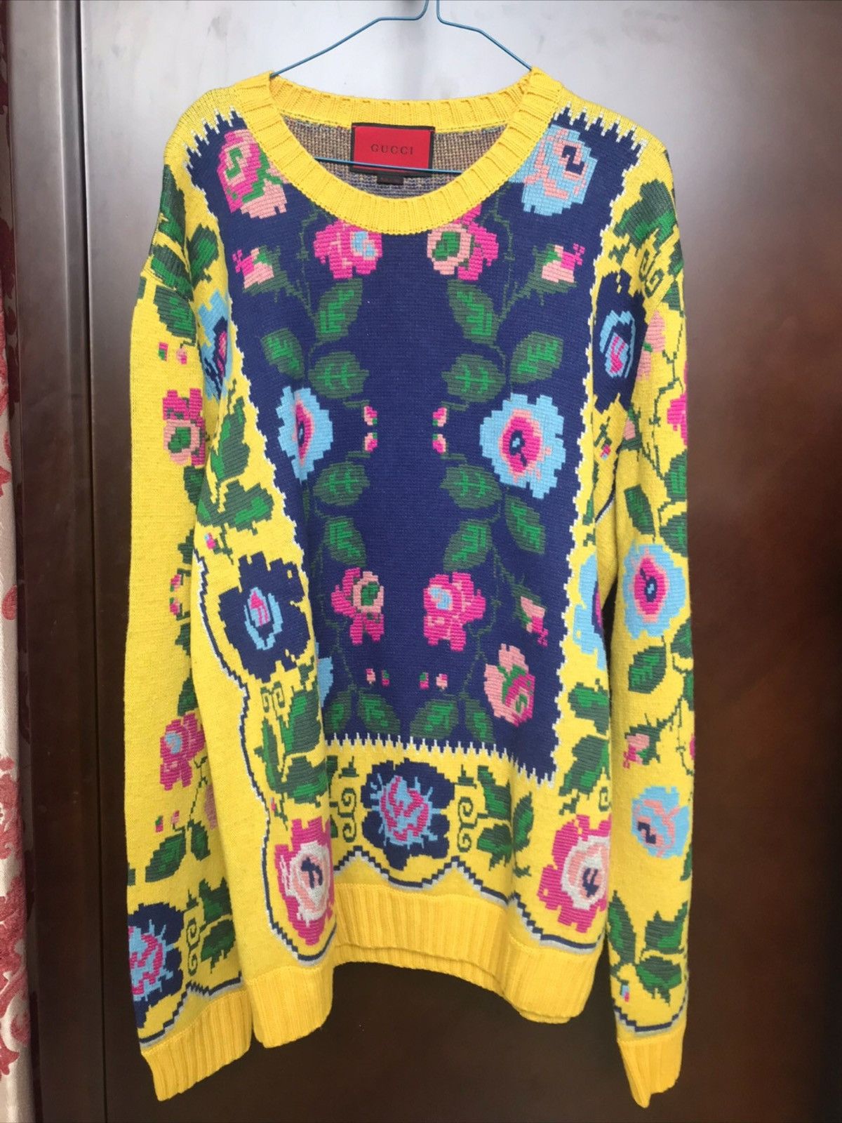 Gucci Gucci runway printed sweater wool Size US L / EU 52-54 / 3 - 6 Thumbnail