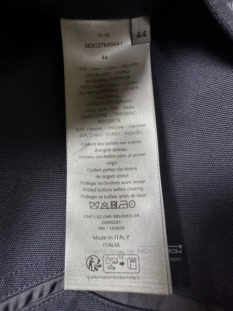Dior Dior 23ss dark blue gardening streamer suit Size 44R - 5 Thumbnail