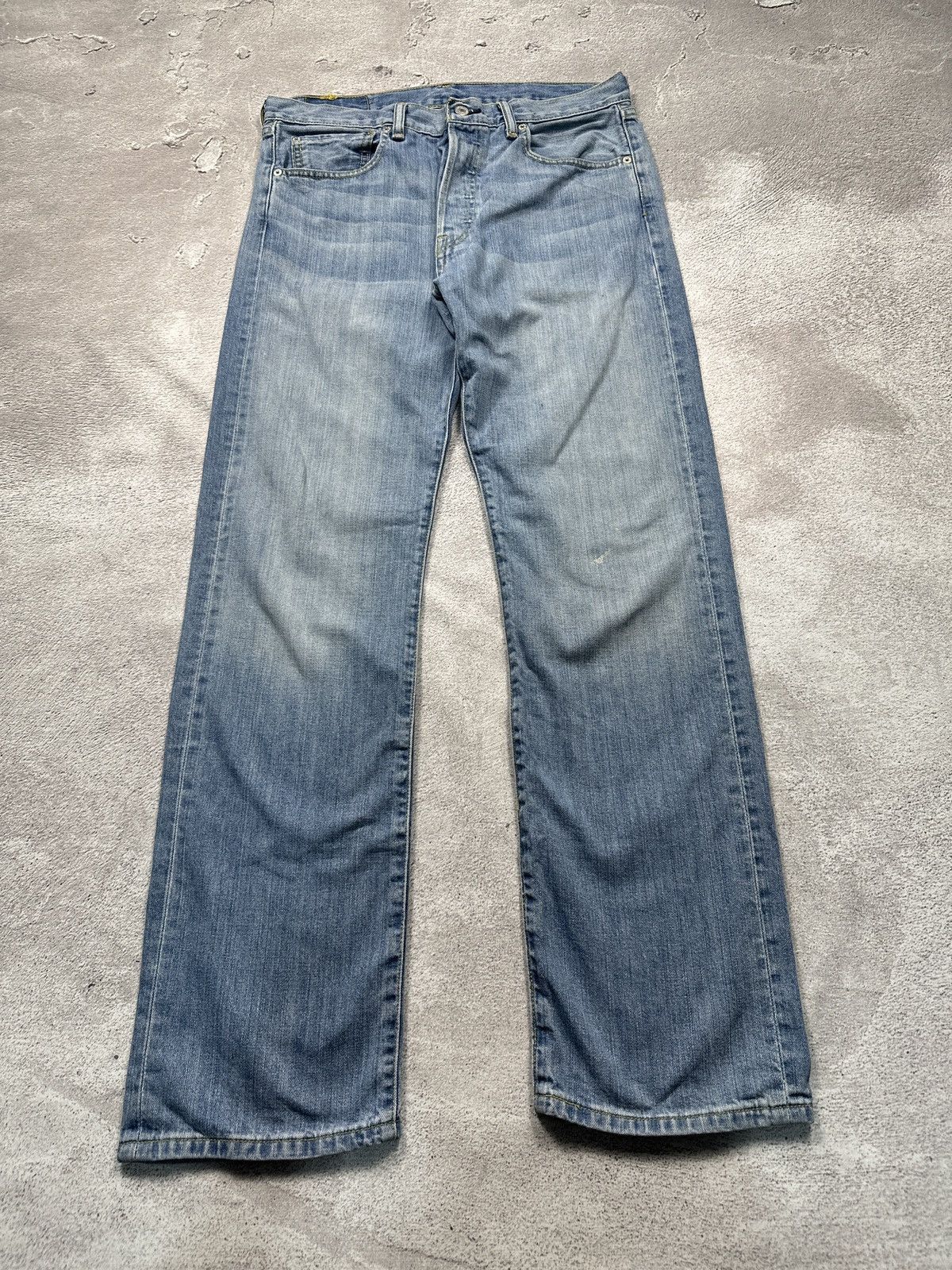Kith × Levi's Kith x Levis salt bleached AOP 501 jeans | Grailed