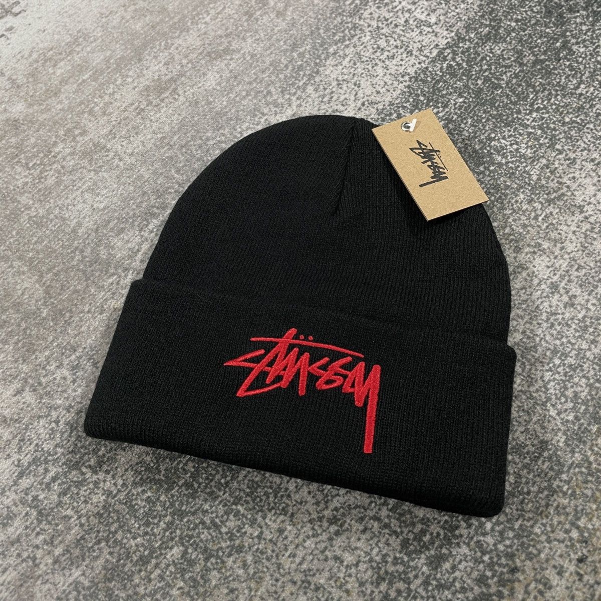 Stussy STUSSY “ BIG STOCK “ BEANIE BLACK Size ONE SIZE - 2 Thumbnail