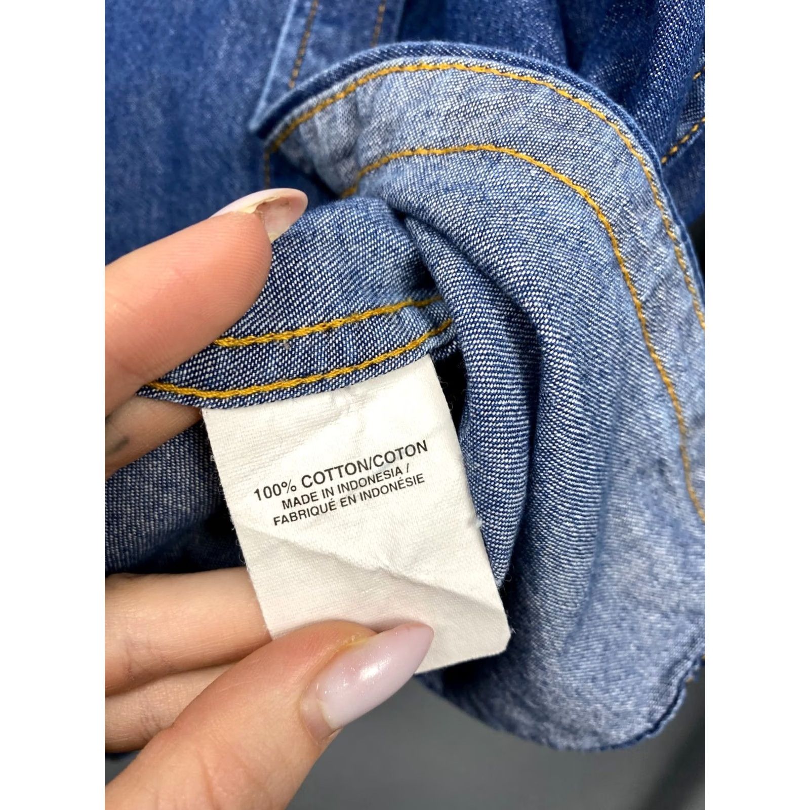 Levi's Levis 90s Vintage Mens Denim Jeans Shirt White Tab Size M Shirt Mens 90s Levi's Denim Blue Tab Vintage Size US M / EU 48-50 / 2 - 7 Thumbnail