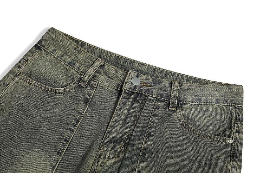 Japanese Brand × Jean Washed men's oversize stitching loose straight cargo jeans Size US 32 / EU 48 - 3 Thumbnail