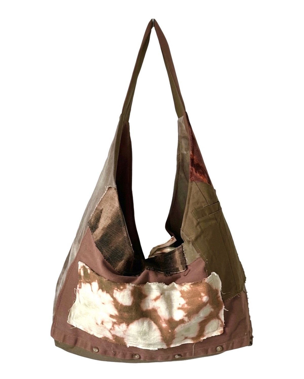 Custommade Handcrafted oversized messenger bag made from reworked denim Size ONE SIZE - 1 Thumbnail