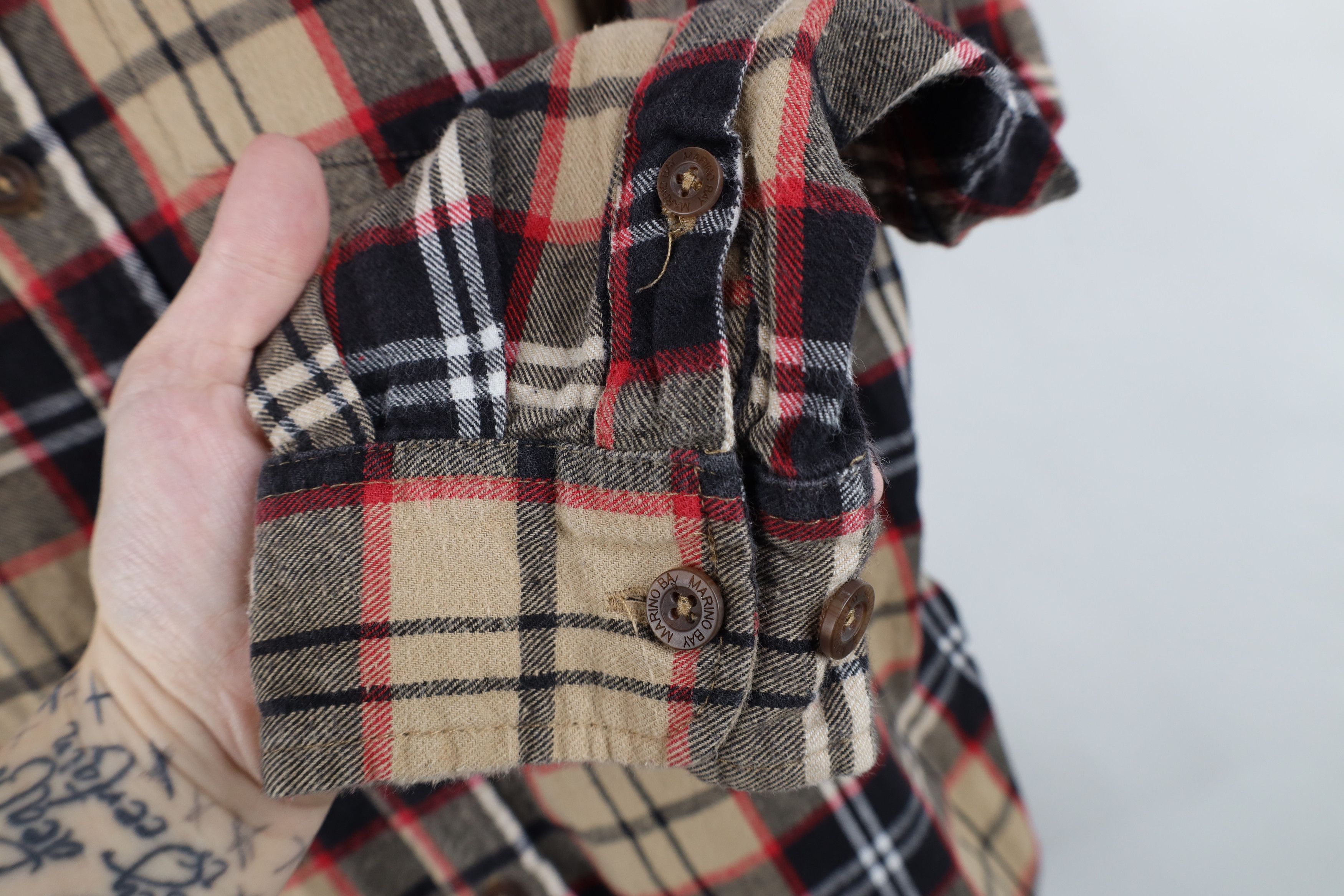 Vintage Vintage 90s Streetwear Flannel Collared Button Shirt Plaid Size US L / EU 52-54 / 3 - 4 Thumbnail