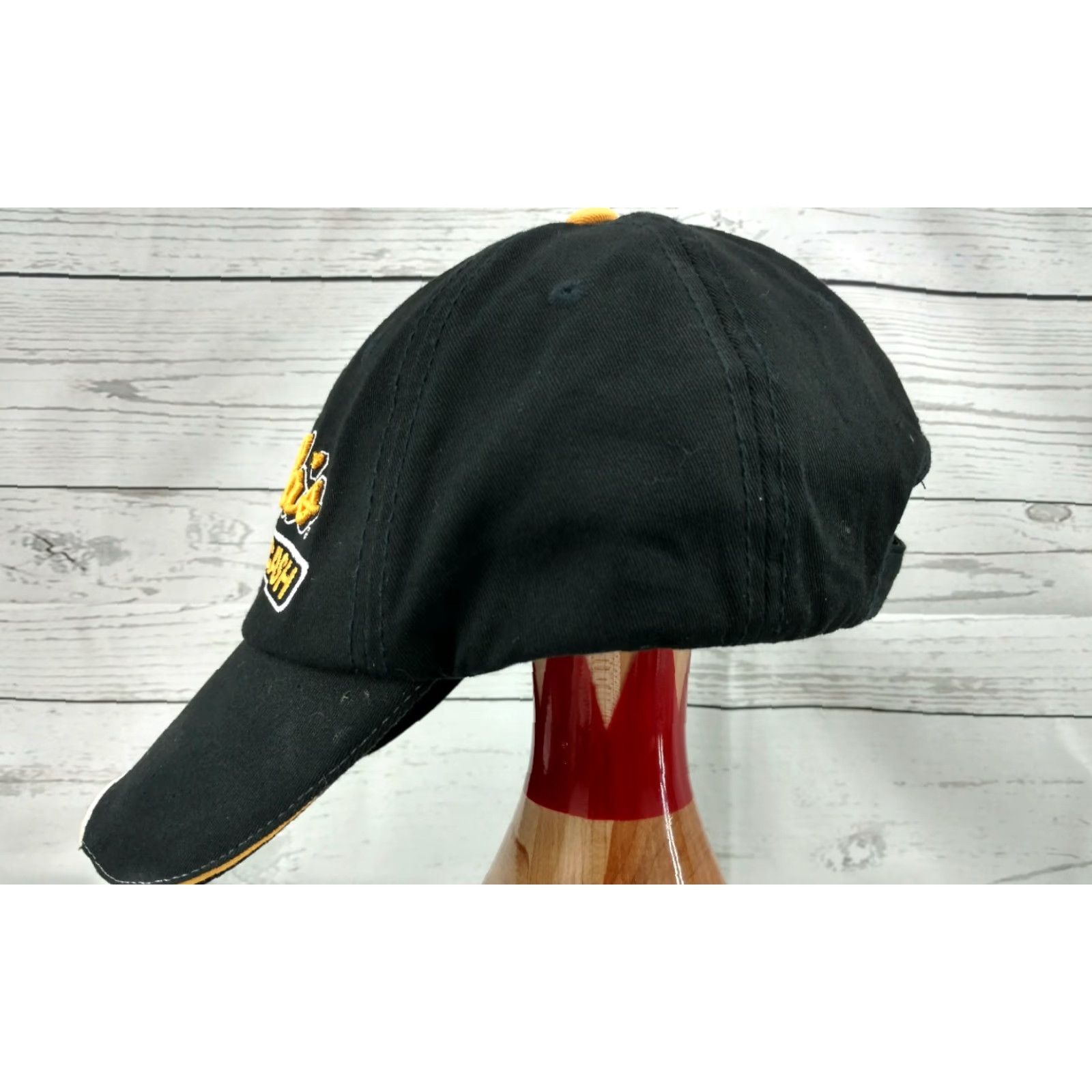 Vintage Cabela's Angler Cash Hat Cap Hunting Fishing Adjustable Black Yellow Cap Baseball Cap Mens Adjustable Strapback Black Yellow Fishing G15 Size ONE SIZE - 3 Thumbnail