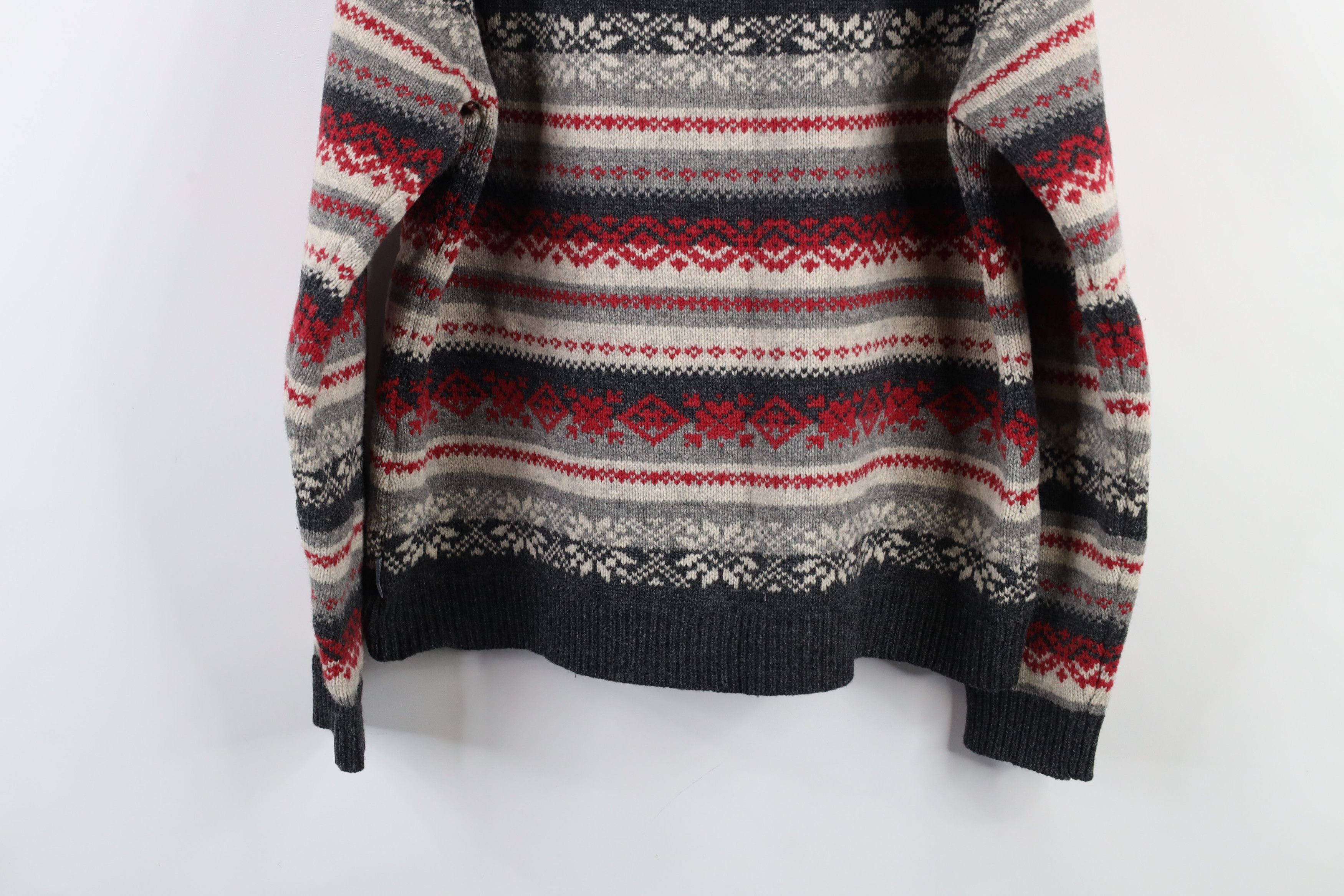 Vintage × Woolrich Woolen Mills Vintage Woolrich Knit Fair Isle Half Zip Pullover Sweater Size L / US 10 / IT 46 - 11 Thumbnail