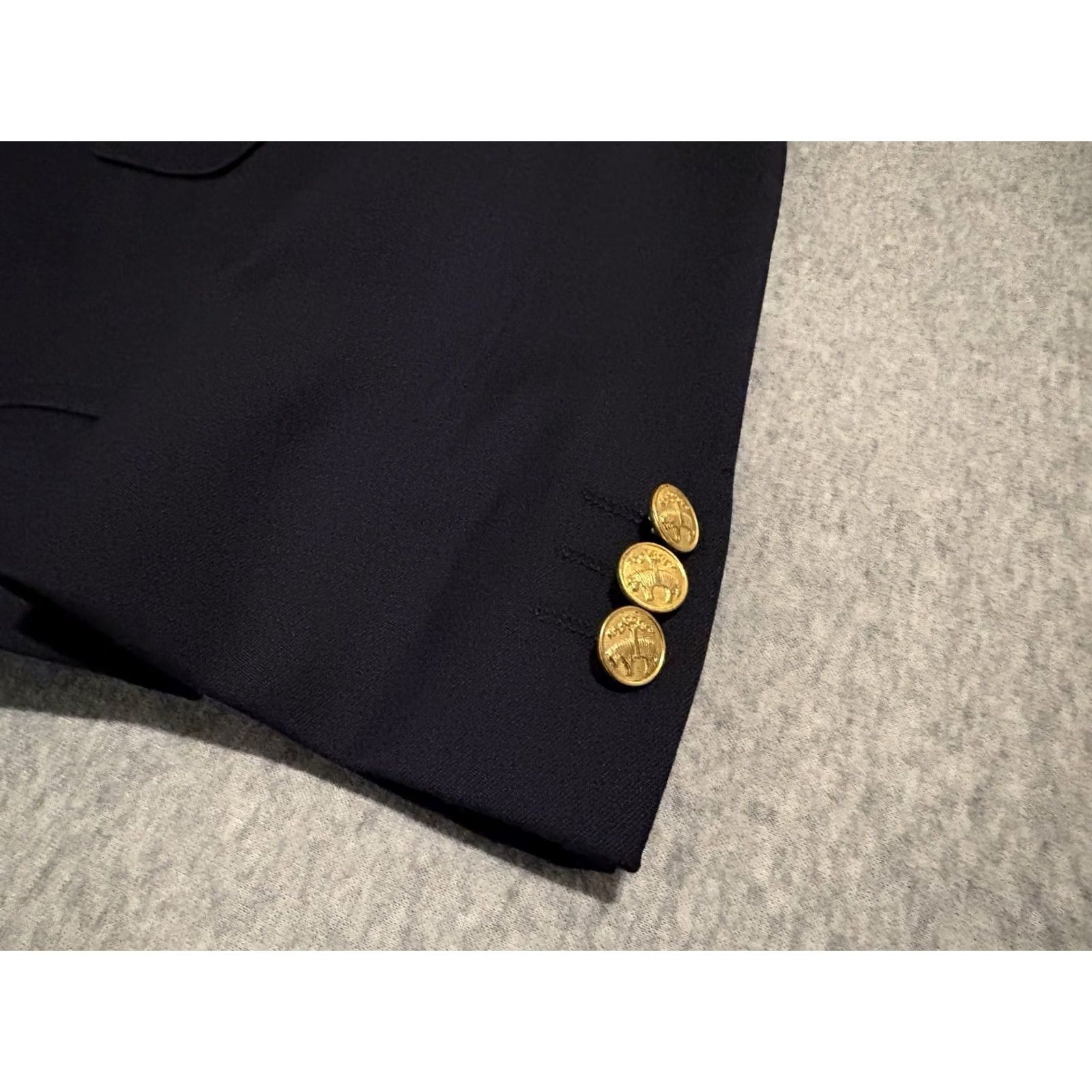 Brooks Brothers Brooks Brothers Blazer Wool/Elastane Navy Blue 16 Womens Single Breasted Buttoned Blazer Jacket Gold Button Size XXL / US 16-18 / IT 52-54 - 5 Thumbnail