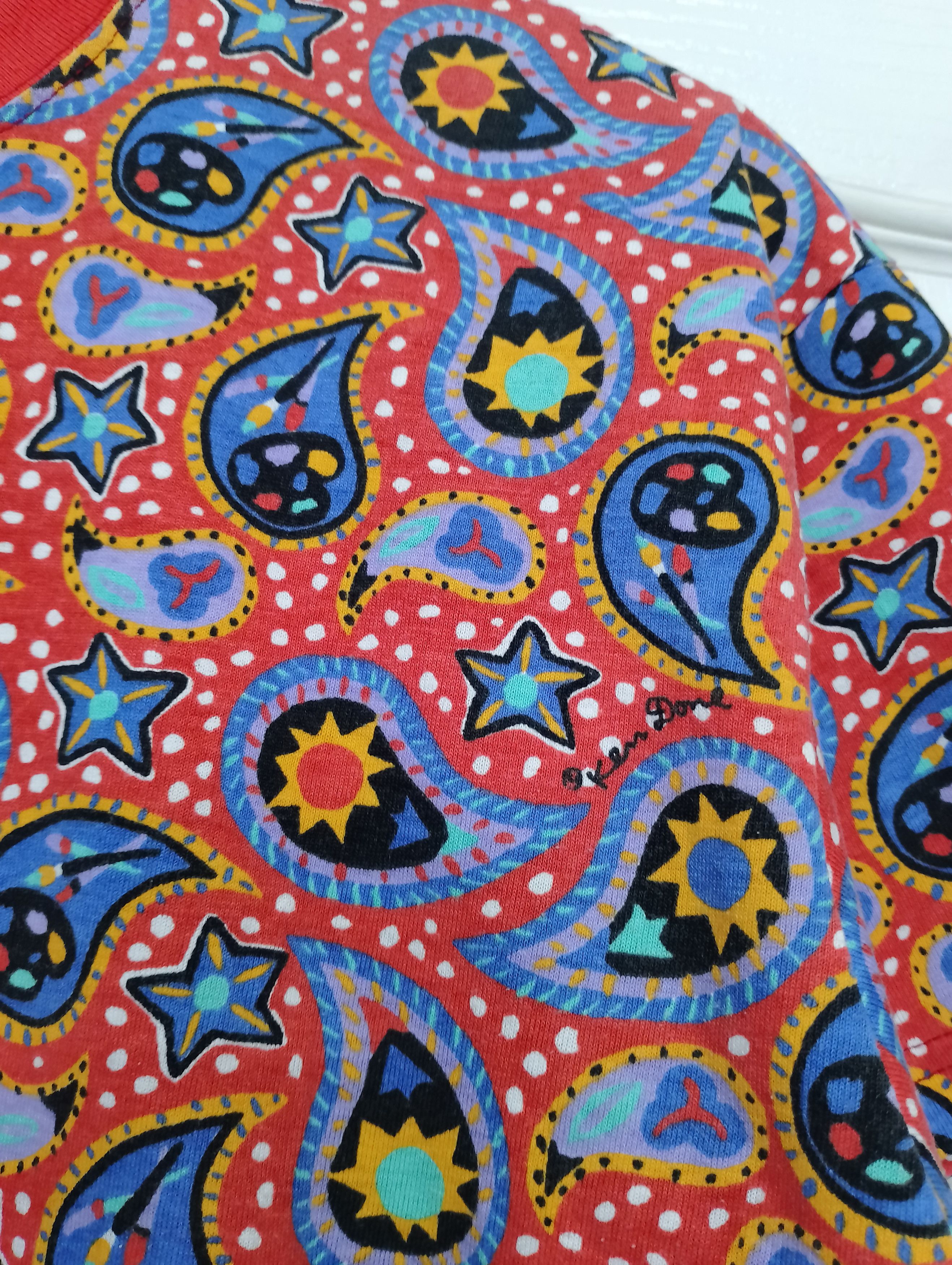 Vintage KEN DONE Paisley Fullprint Tee Hippies Size US M / EU 48-50 / 2 - 4 Thumbnail