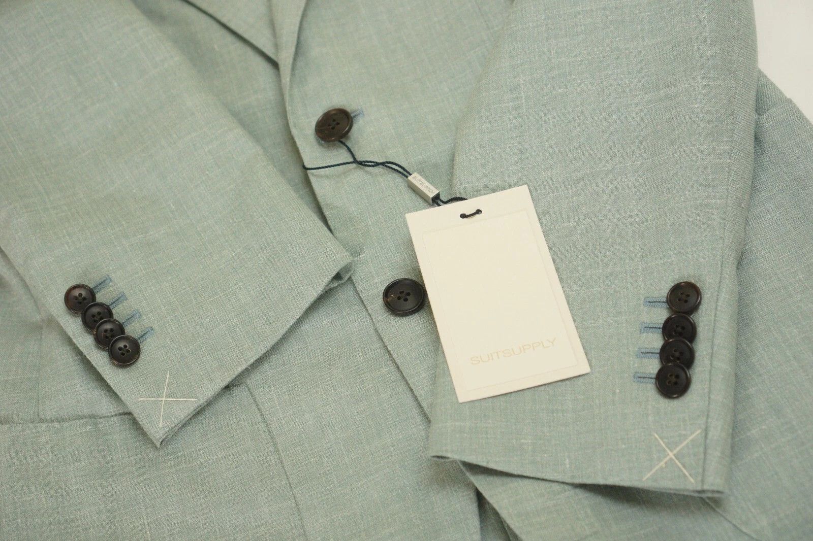 Suitsupply Men Suitsupply Suit La Spalla Green Wool Silk Ethomas US34 Size 34R - 4 Thumbnail