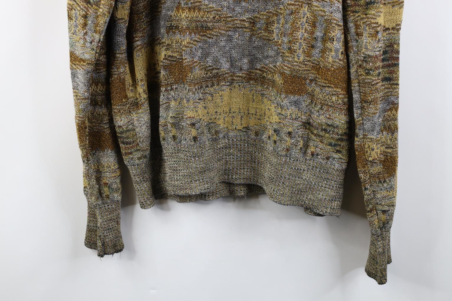 Vintage Vintage 90s Coogi Style Earth Tone Knit Crewneck Sweater Size US XL / EU 56 / 4 - 10 Thumbnail