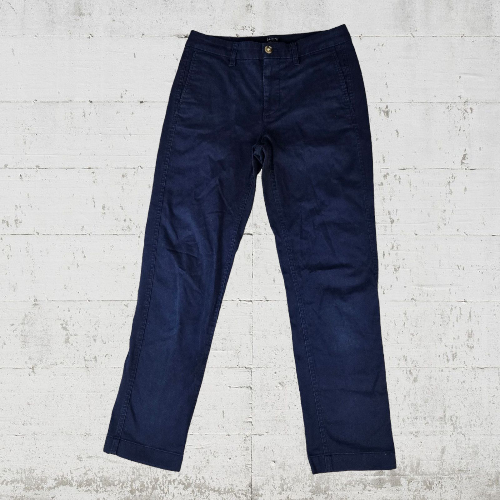 J.Crew J Crew Navy Girlfriend Slimming Straight Pants Size 0 Size 25" / US 0 / IT 36 - 2 Thumbnail
