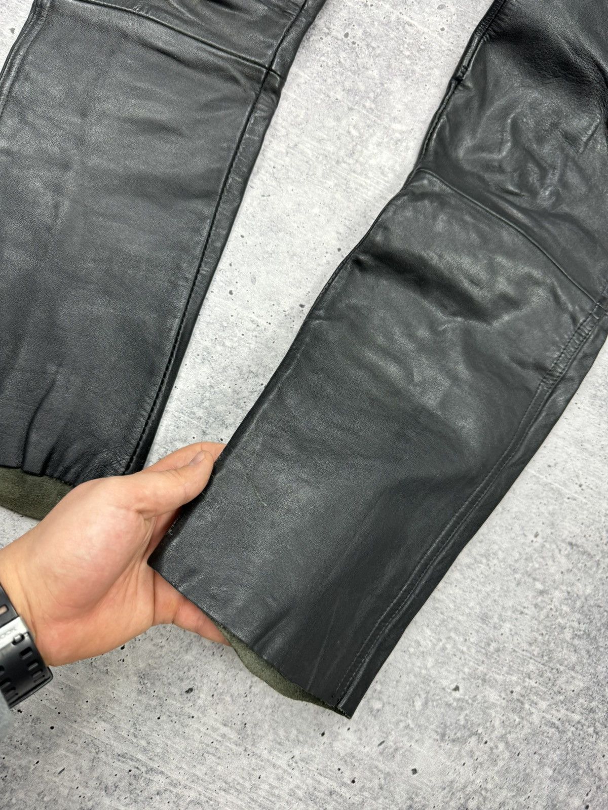 Genuine Leather × Vintage Vintage 90’s Y2K Style Casual Cowboy Genuine Leather Pants Size US 30 / EU 46 - 5 Thumbnail