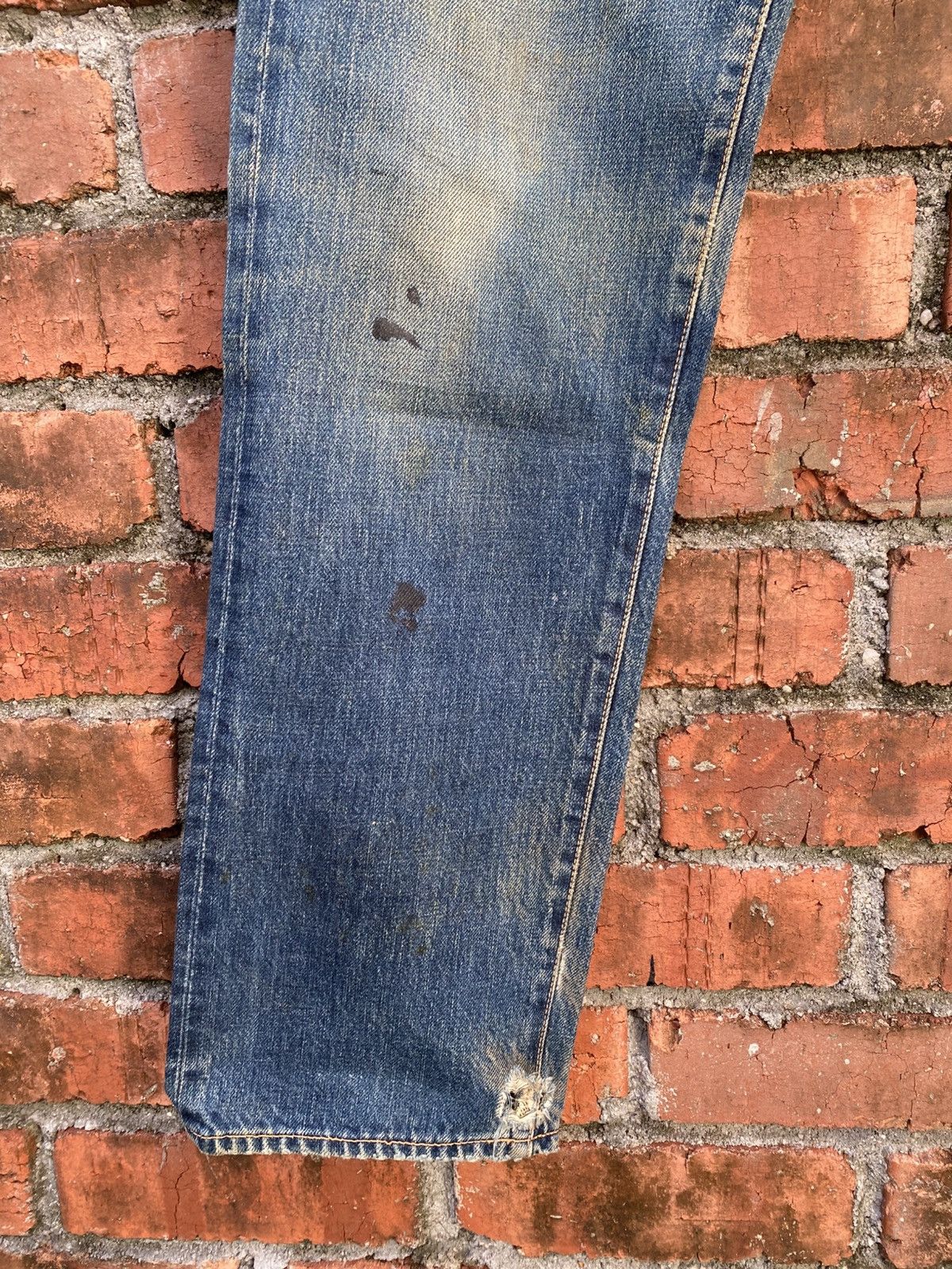 Japanese Brand W29x32.5 Vintage evis redline distressed made in JAPAN Size US 29 - 8 Thumbnail