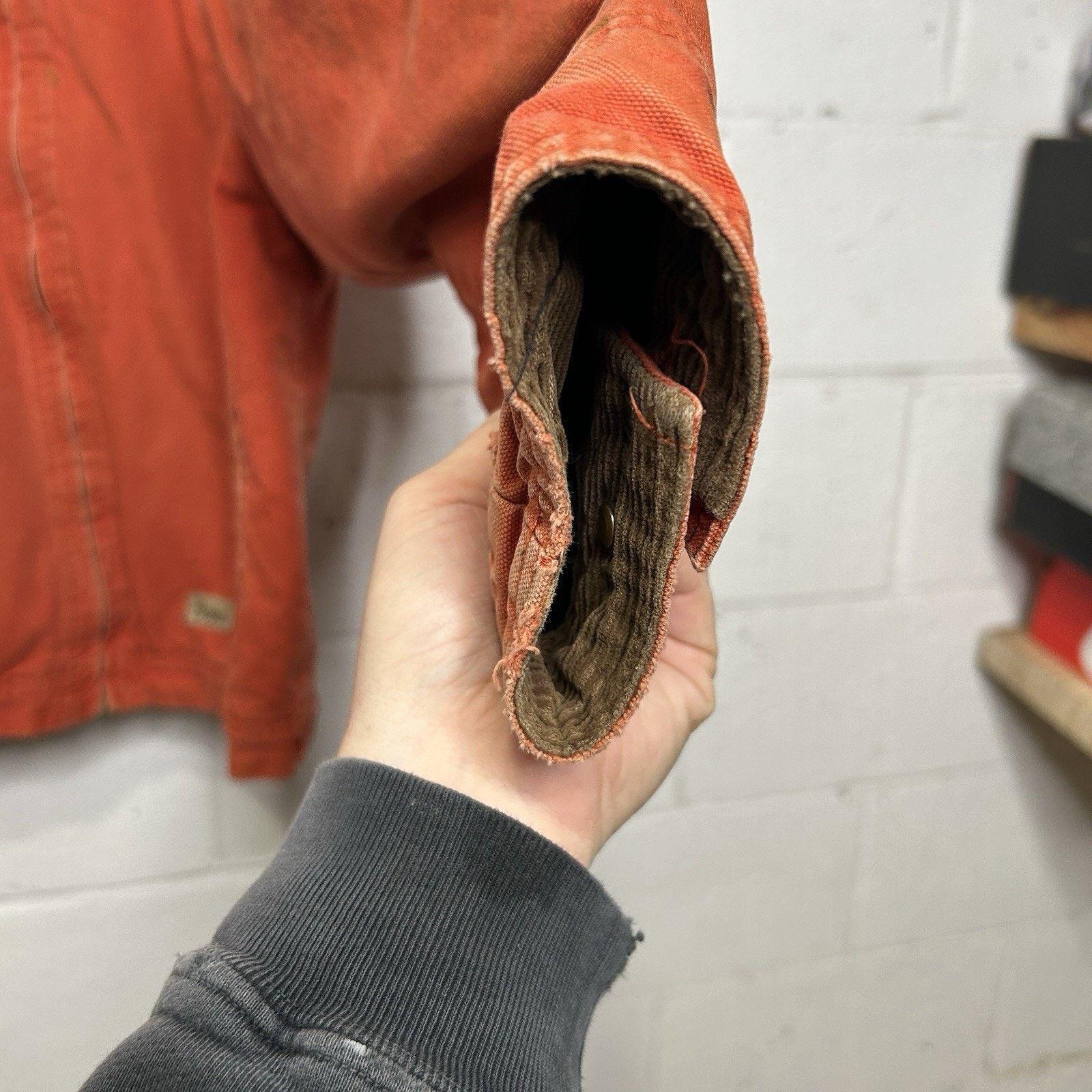 Vintage Vintage Berne Canvas Sherpa-Lined Detroit Jacket “Orange” Size L / US 10 / IT 46 - 8 Thumbnail