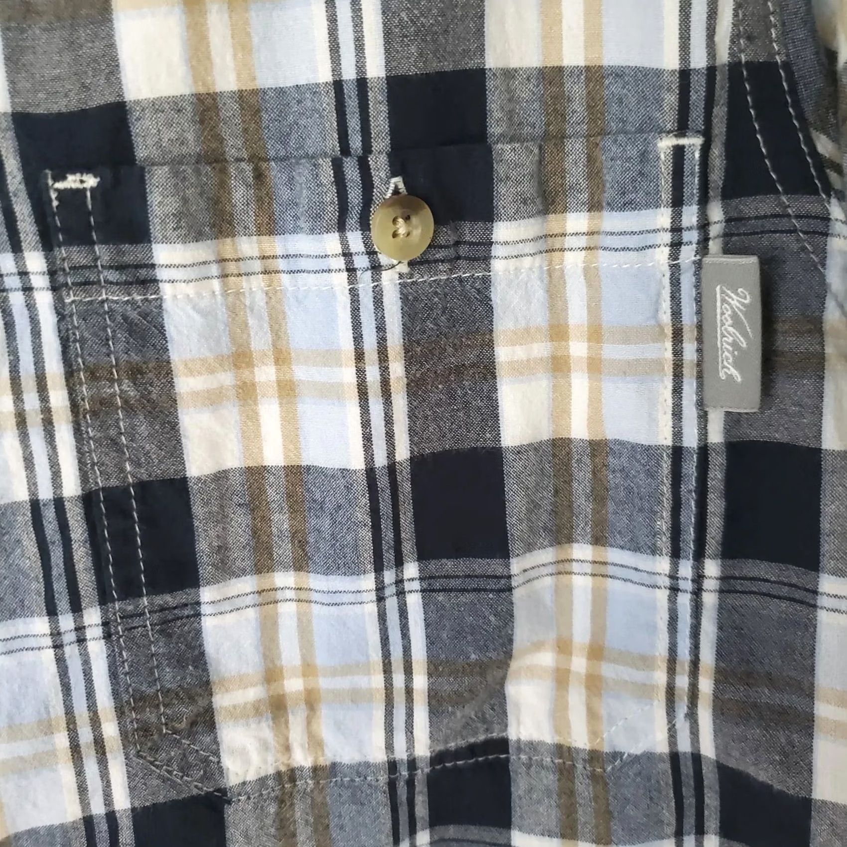 Vintage Woolrich Button-Up Shirt Mens M Blue White Plaid Short Sleeve Pocket Cotton Size US M / EU 48-50 / 2 - 5 Thumbnail