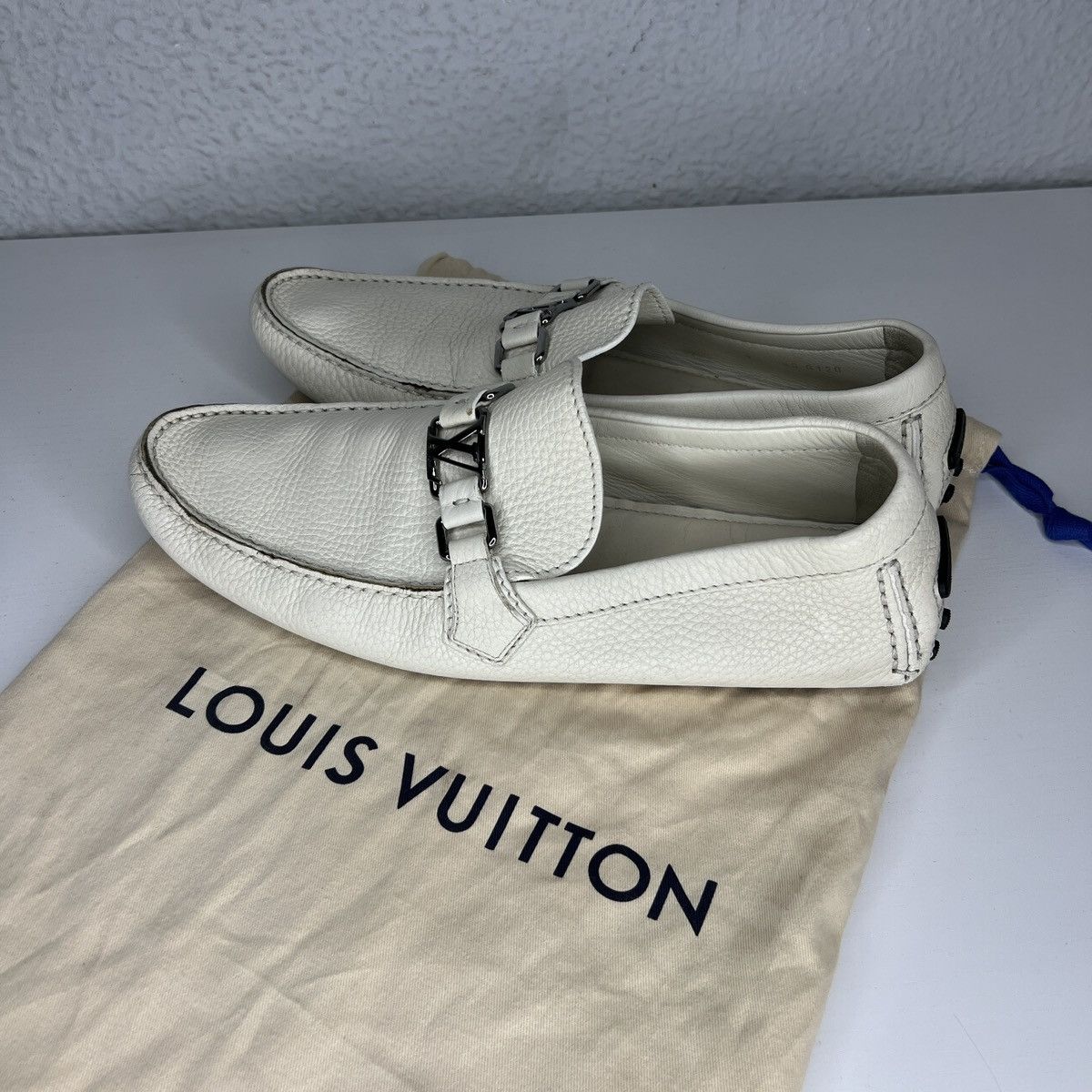 Designer Louis Vuitton Luxury Louis Vuitton Hockenheim Moccasin Loafers Leather Shoes 9 LV Grailed