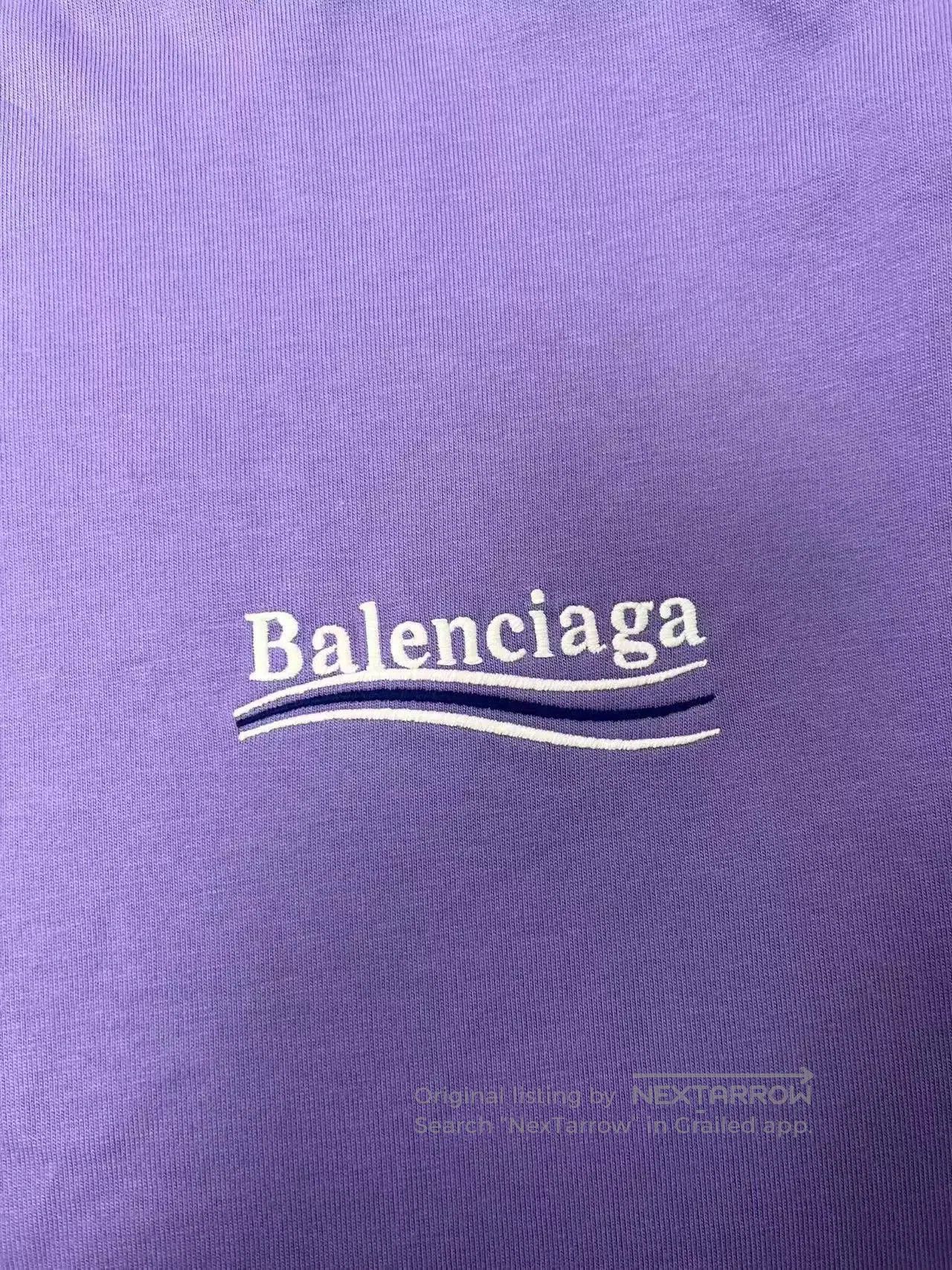 Balenciaga Balenciaga Logo Print Purple T. Size US XS / EU 42 / 0 - 3 Thumbnail