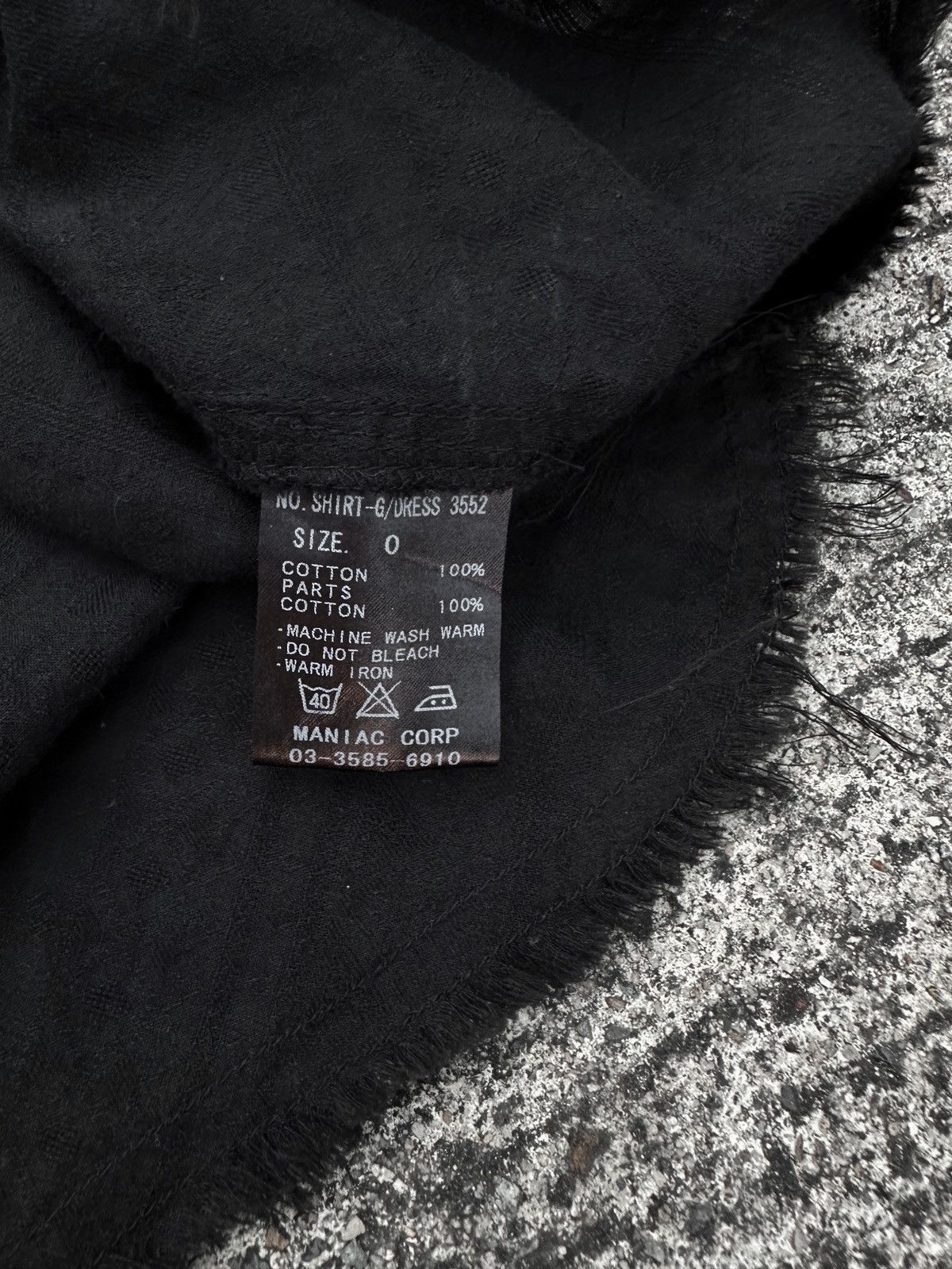 If Six Was Nine × Le Grande Bleu (L.G.B.) L.G.B. Black Distressed Long Shirt Size US S / EU 44-46 / 1 - 22 Thumbnail