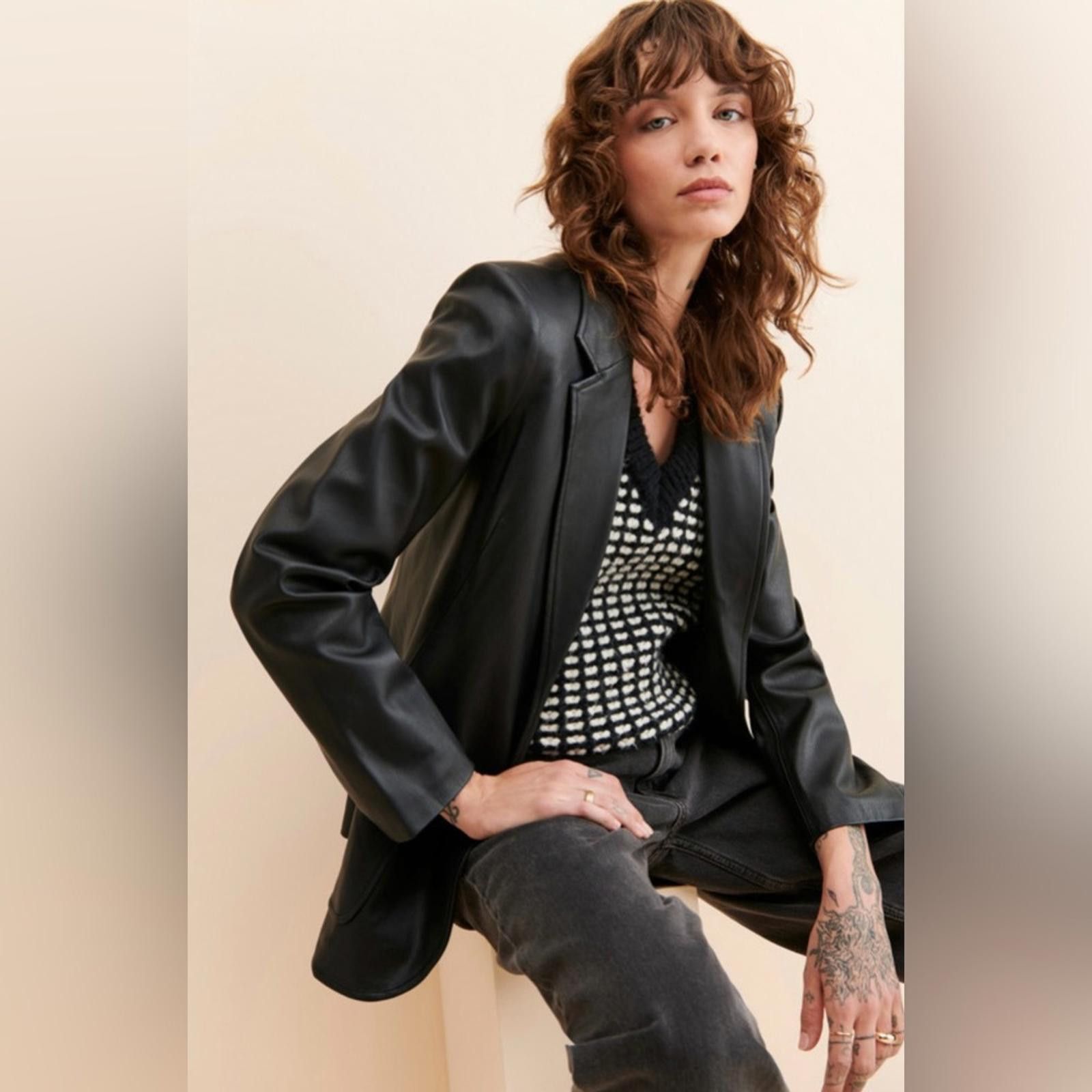 Other Anthropologie Black Vegan Leather Jacket Size S / US 4 / IT 40 - 1 Preview