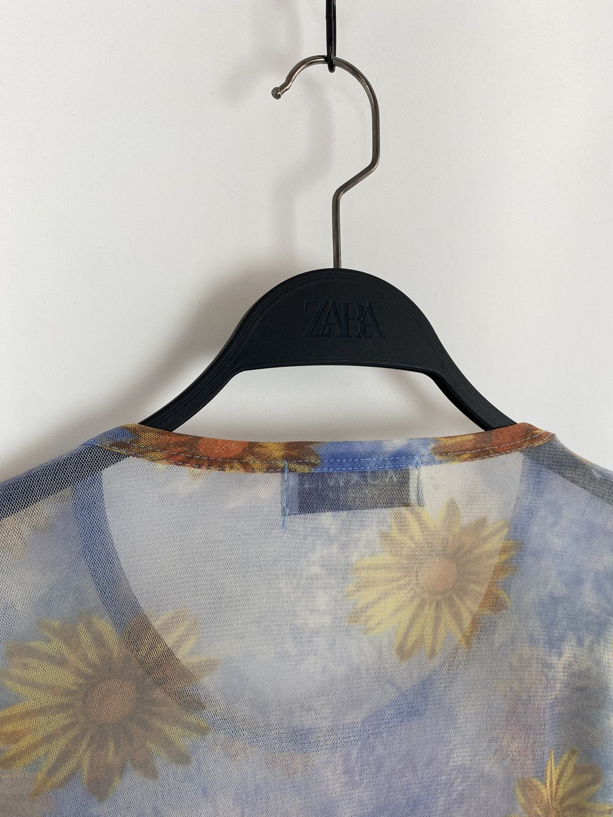 Vintage Y2K Vintage Two Wild London Floral Sky Blue Mesh Top Size S / US 4 / IT 40 - 8 Thumbnail