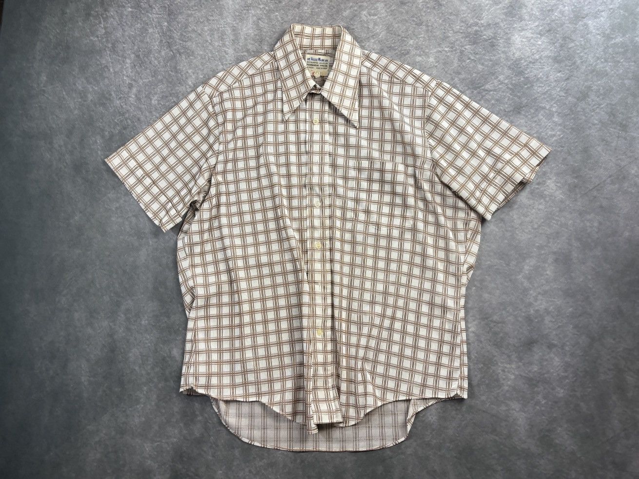 Vintage 1960s Sheer Shortsleeve Shirt True Vintage Mesh Straight Hem Size US M / EU 48-50 / 2 - 14 Thumbnail
