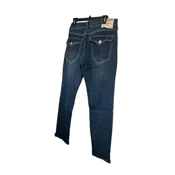 True Religion True Religion Mens Dark Wash Geno Flap Pockets Slim Fit Jean Size US 34 / EU 50 - 6 Thumbnail