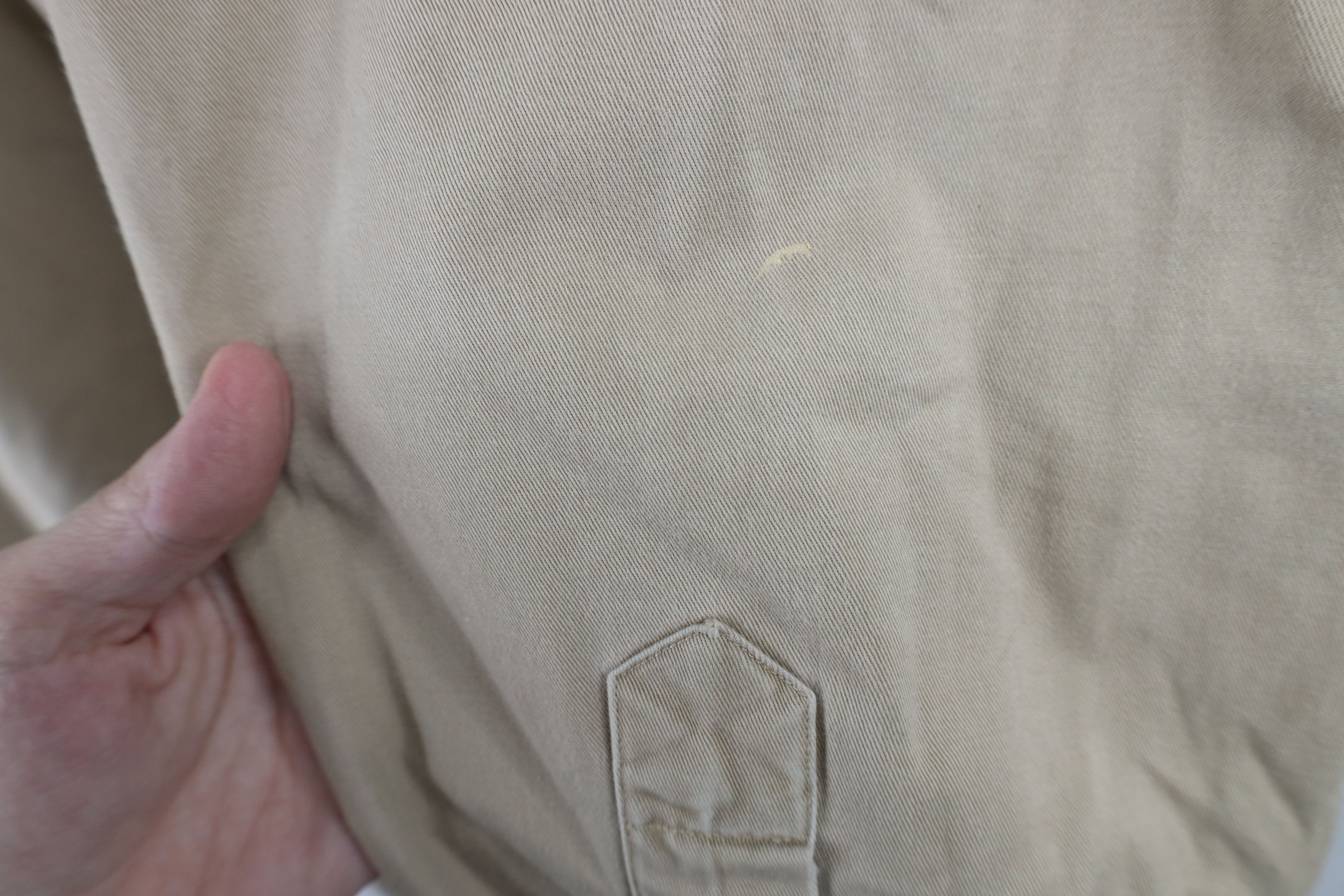 Ralph Lauren × Vintage Vintage 90s Ralph Lauren Twill Button Down Shirt Beige Size US XL / EU 56 / 4 - 8 Thumbnail