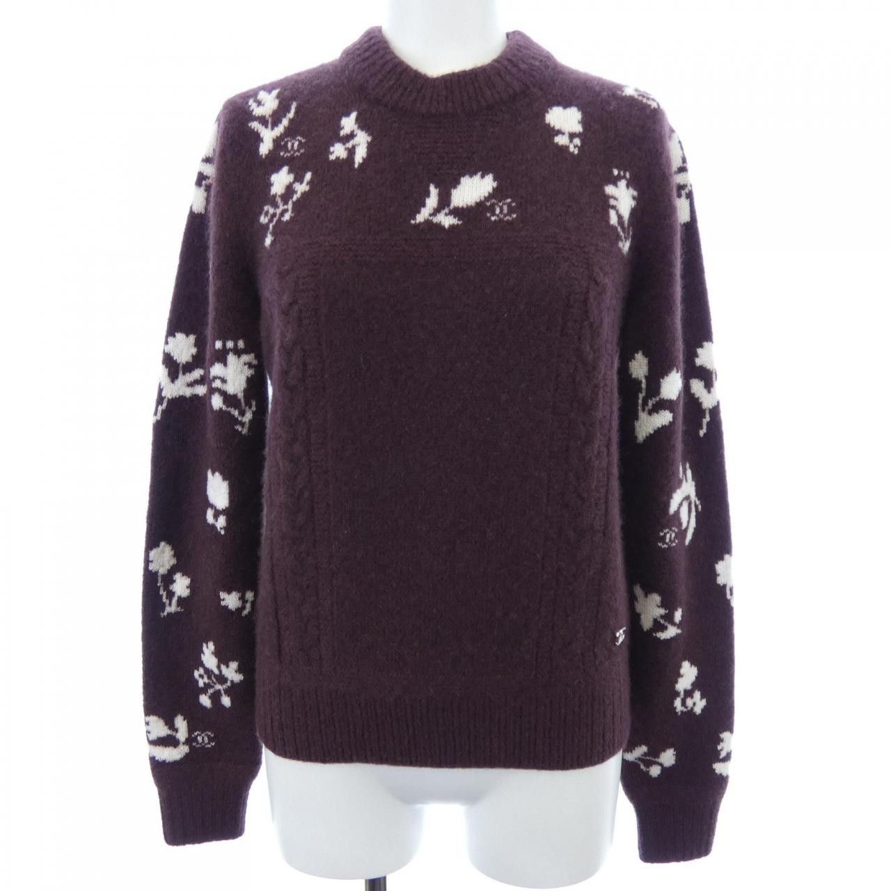 Chanel Chanel Chanel LOOK11 Cashmere Knit Textile Tops P77805K11227 DUTY FREE for USA Size ONE SIZE - 1 Thumbnail