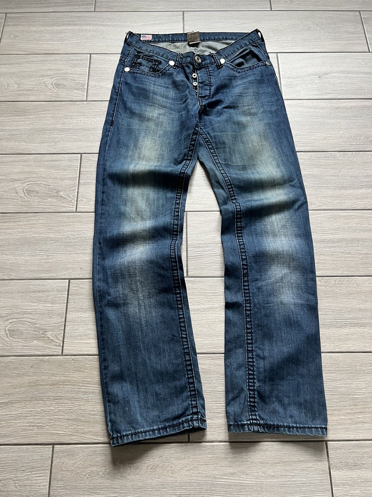 True Religion Vintage Y2K True Religion Baggy Denim Jeans Ricky Size US 34 / EU 50 - 5 Thumbnail