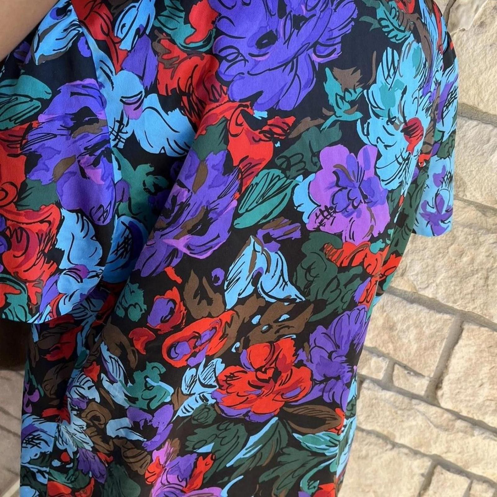 Other 80s vintage floral print blouse Size L / US 10 / IT 46 - 3 Thumbnail