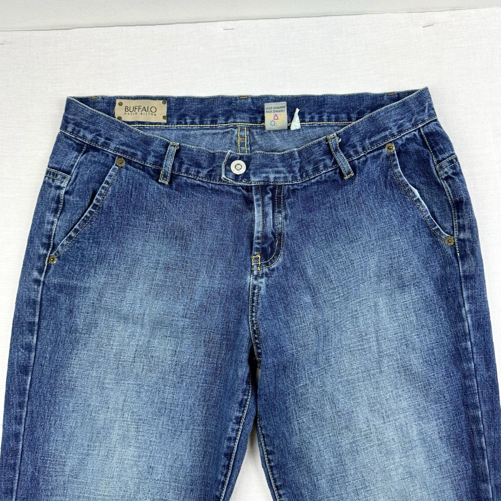 Vintage VINTAGE Buffalo Y2K Jeans Womens 29 Blue Flared Hipster Low Waist 1930i Size 29" - 2 Thumbnail