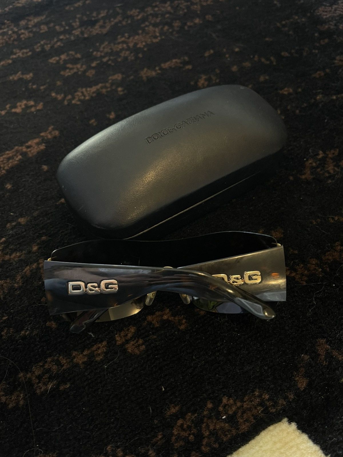 Dolce & Gabbana Black/ Gold Unisex Dolce & Gabbana D&G8093 Y2K Sunglasses Size ONE SIZE - 2 Thumbnail